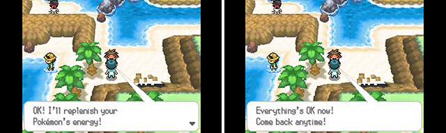 When your Pokemon are exhausted from trekking through Seaside Cave, you can leave the cave and seek the Doctor’s help.