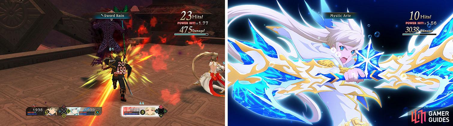 Attack the boss’ weakness and armatize with Mikleo to use his Mystic Arte