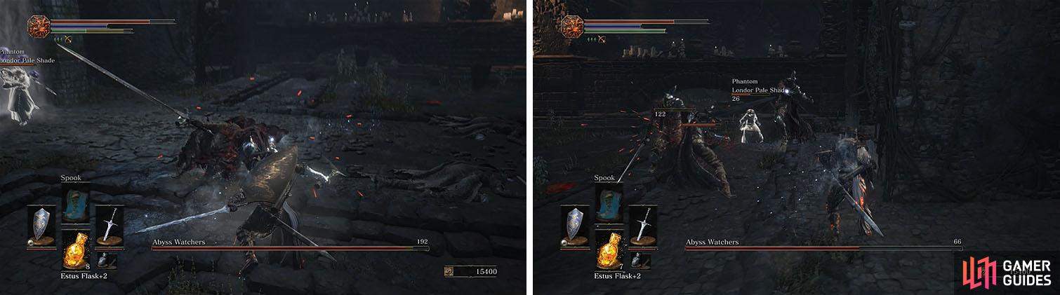 A single Abyss Watcher doesn’t seem like much of a challenge, but once all three are on the field you’ll understand why this fight is so difficult.