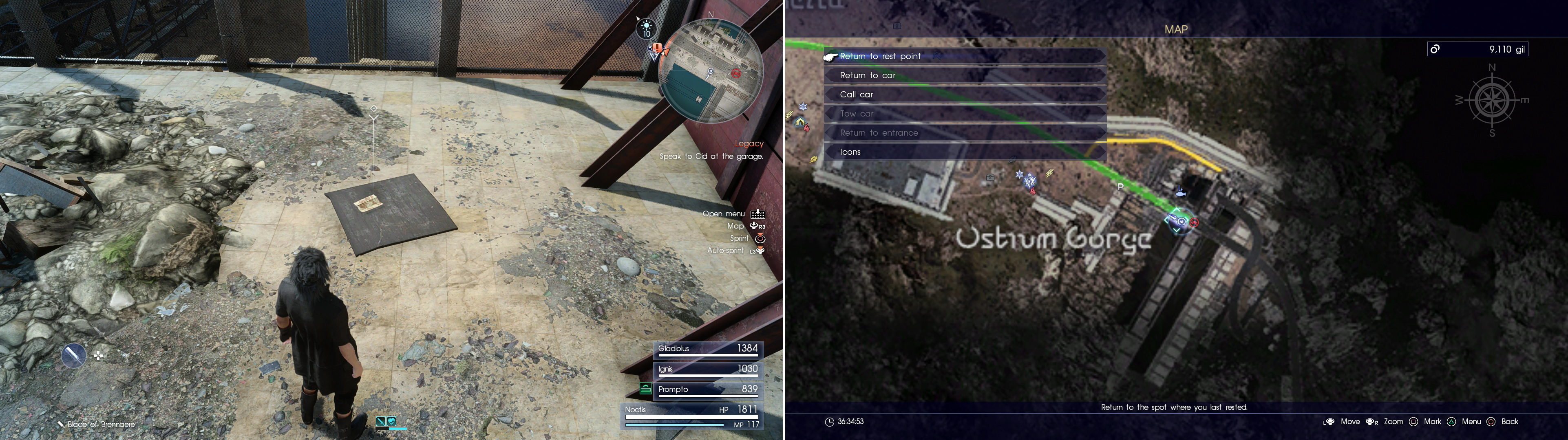 Find Mystery Map IV (left) at the marked location (right).