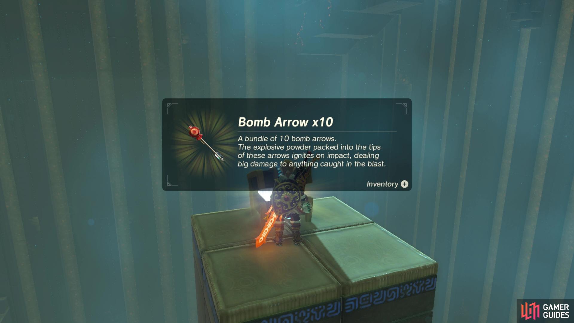 You can loot the chest for some Bomb Arrows.