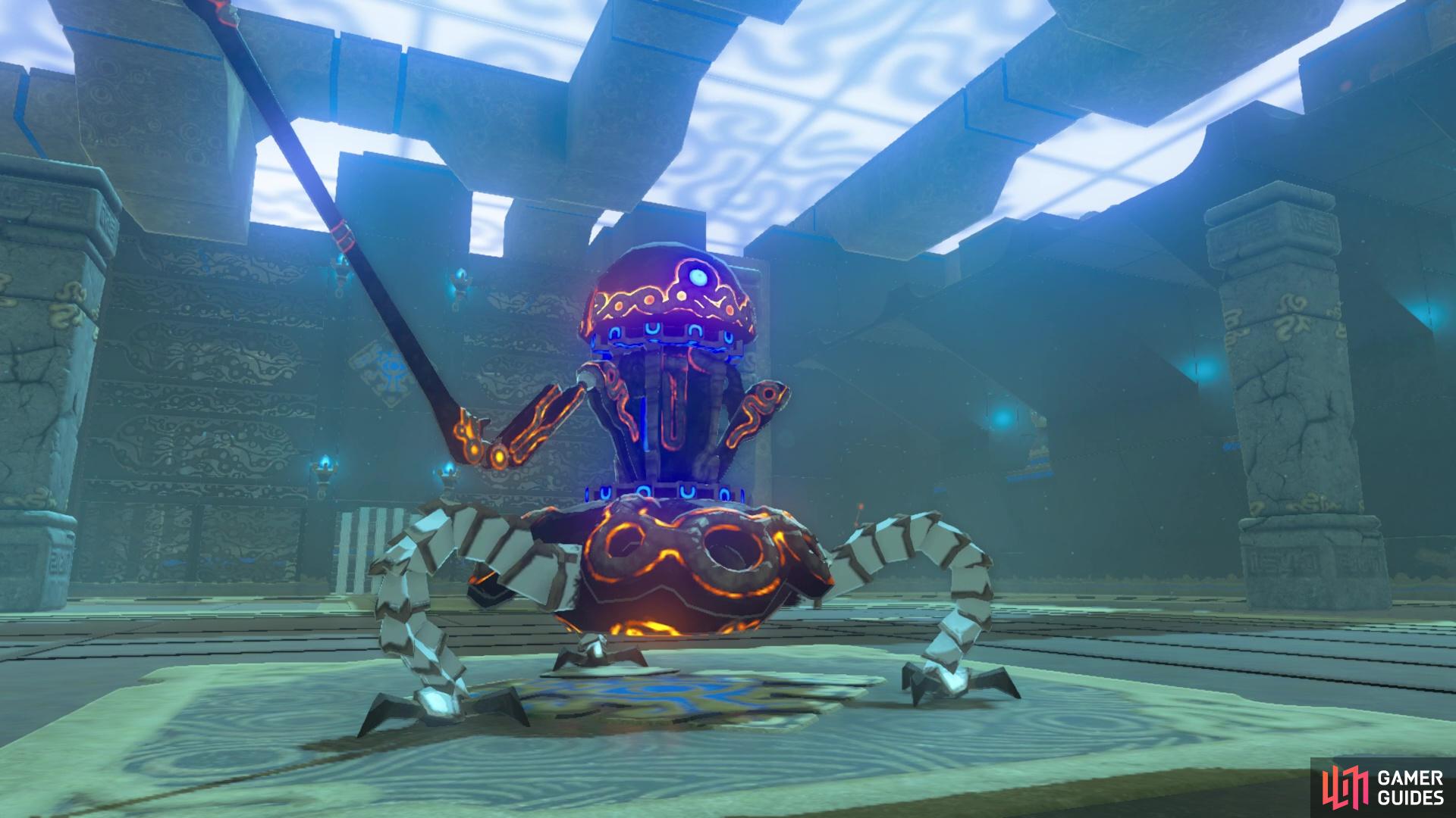 The Guardian enemy at this shrine wields a Guardian Spear.