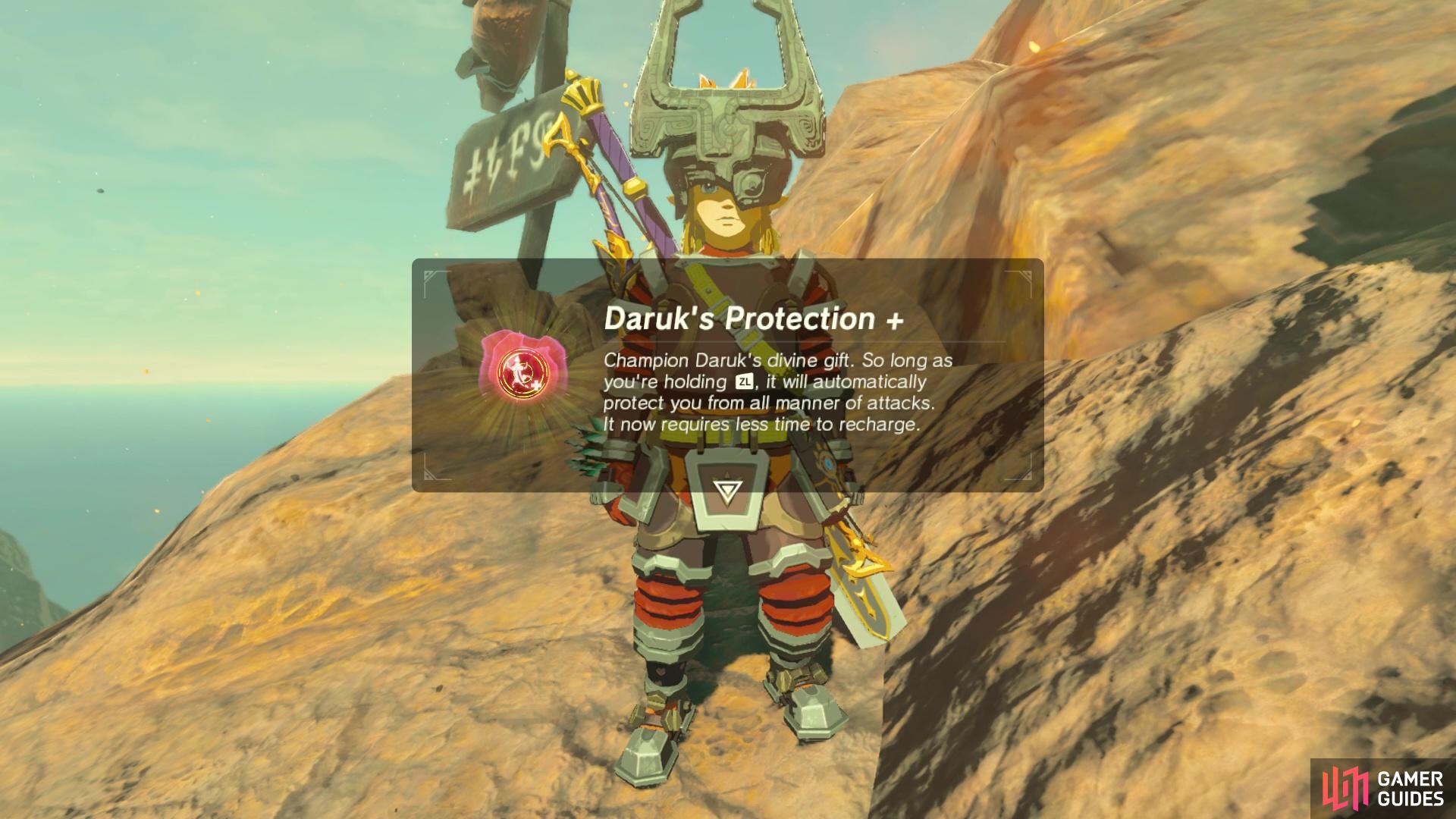 Yay! Less recharge on Daruk’s Protection.