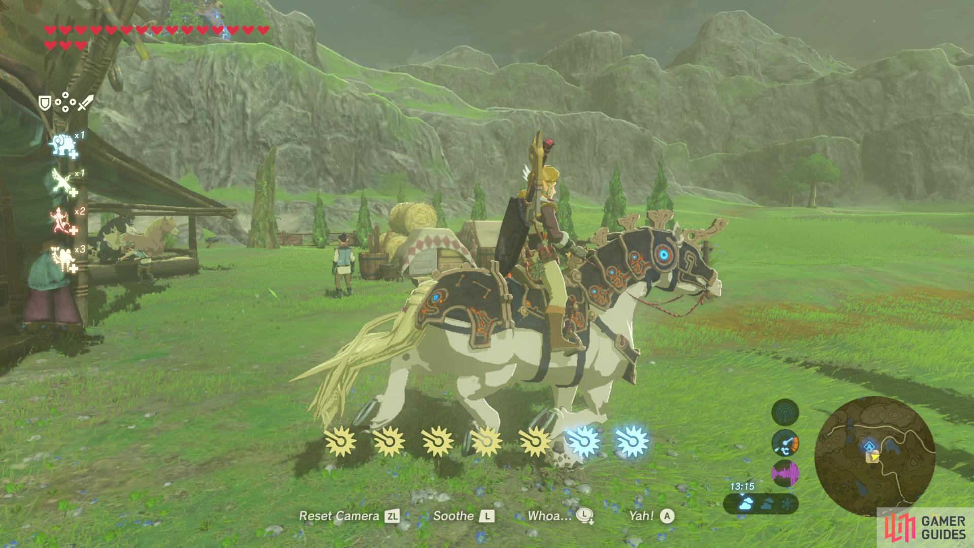 Once you’ve gotten the hang of riding horses, you can find the best horse and equip the best gear!