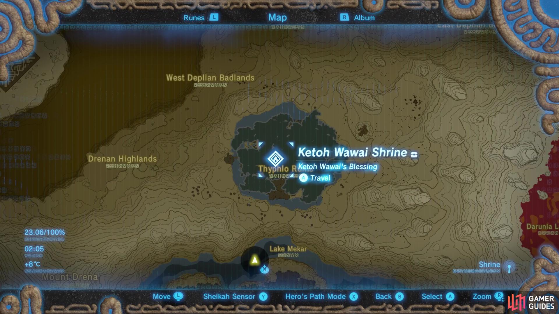 Ketoh Wawai is found at the center of Typhlo Ruins. 