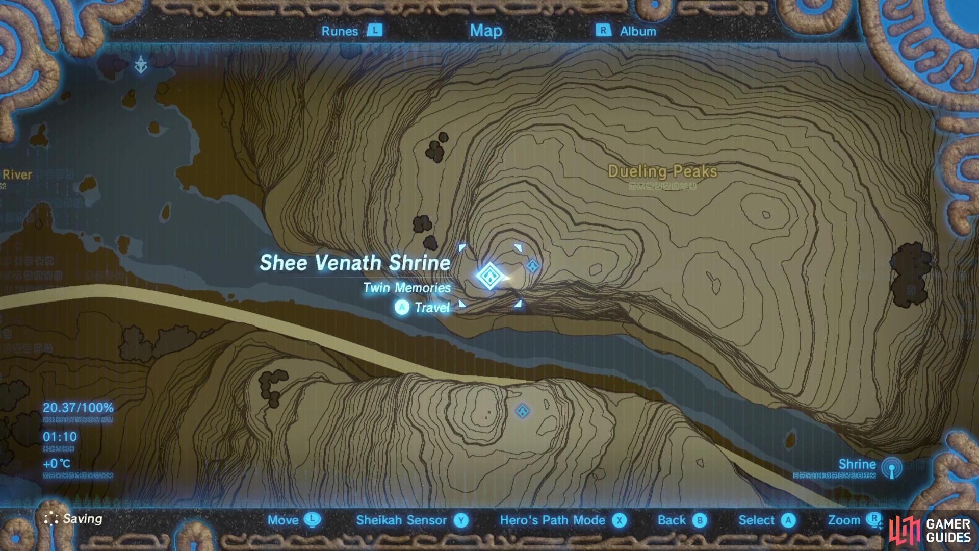 Shee Venath Shrine location.