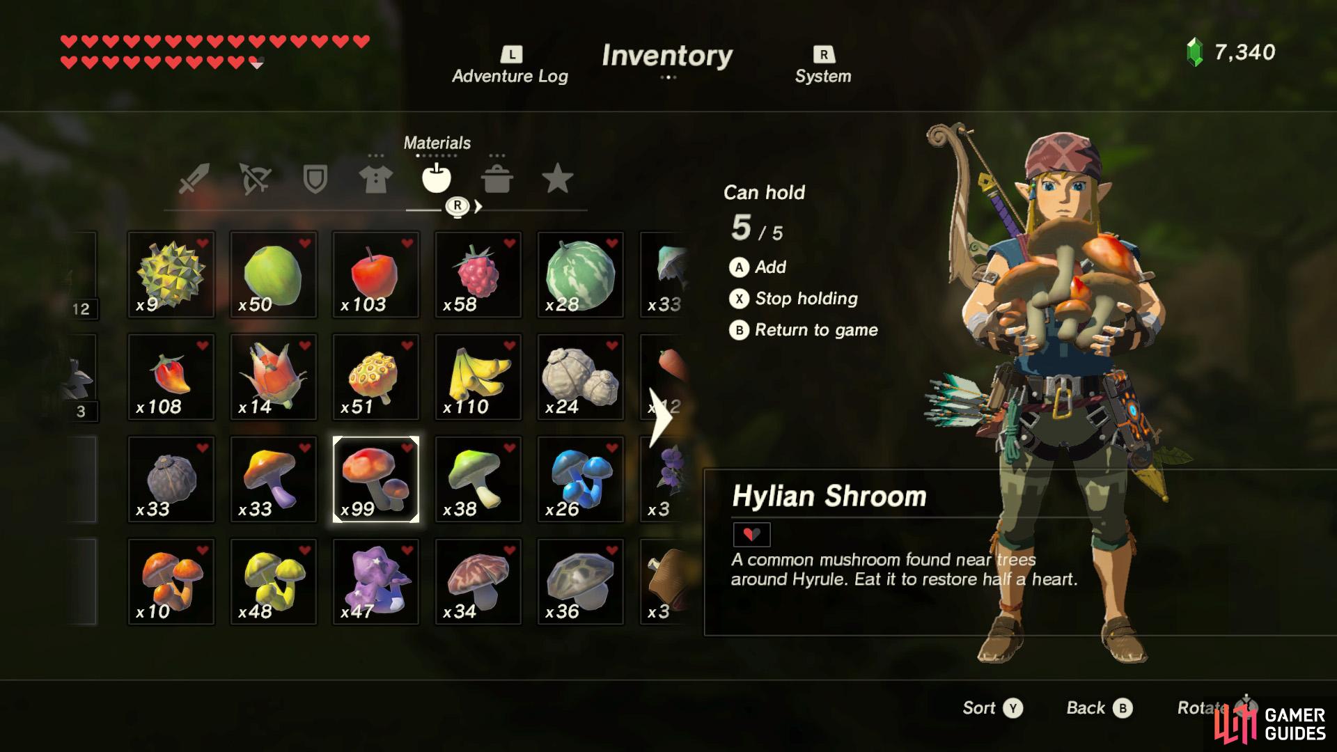 Hylian Shrooms aren’t anything fancy, but they’re not poisonous at least.