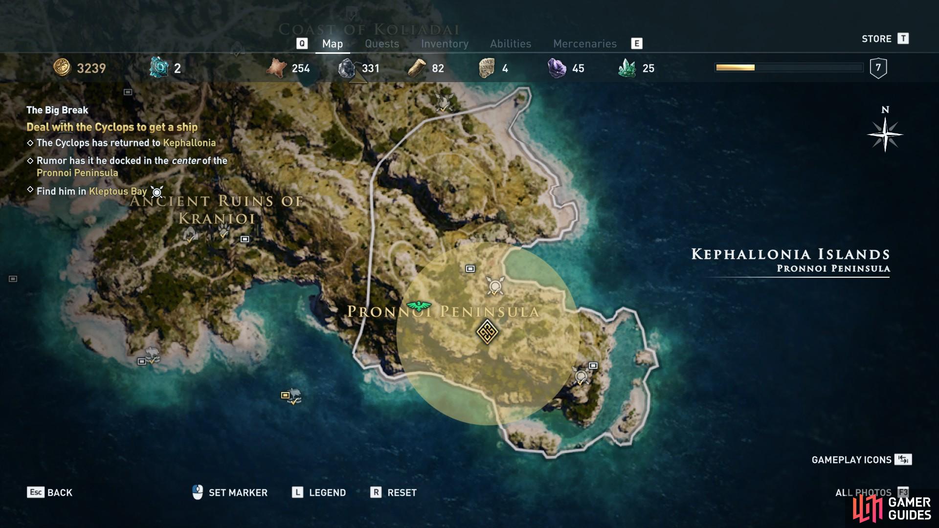 Make your way to Kleptous Bay on the Pronnoi Peninsula.