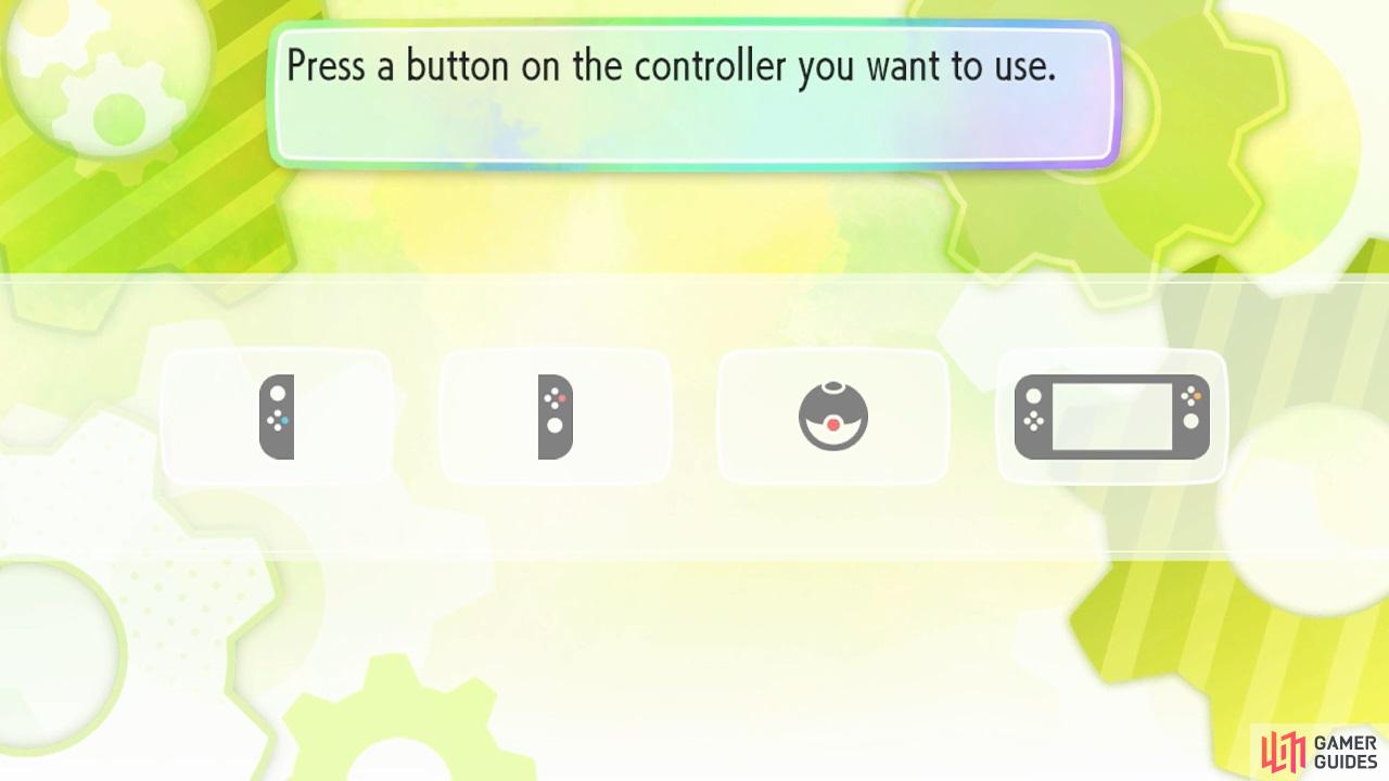 Before you can choose a Pokémon, you’ll be choosing a control scheme!