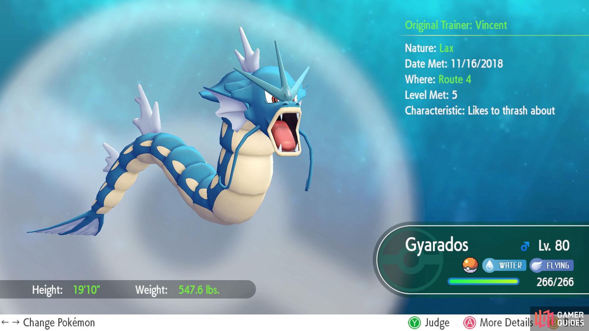 Our Gyarados is Lax. Although you wouldn’t know from all the destruction it’s caused.
