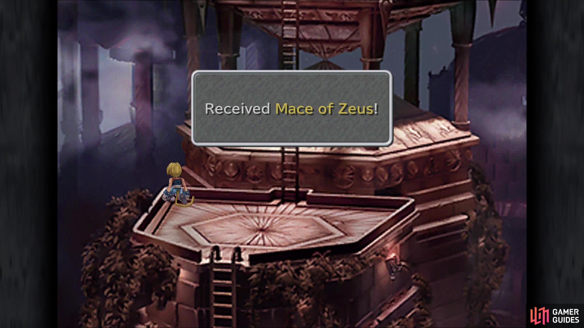 Vivi’s Mace of Zeus is found right before the second ladder