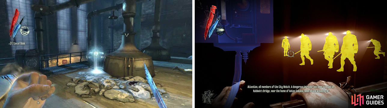 Blink and Dark Vision are two very important powers for any playthrough, as the former allows you to move quickly through an environment and the latter allows you to see the locations of guards, even through walls.