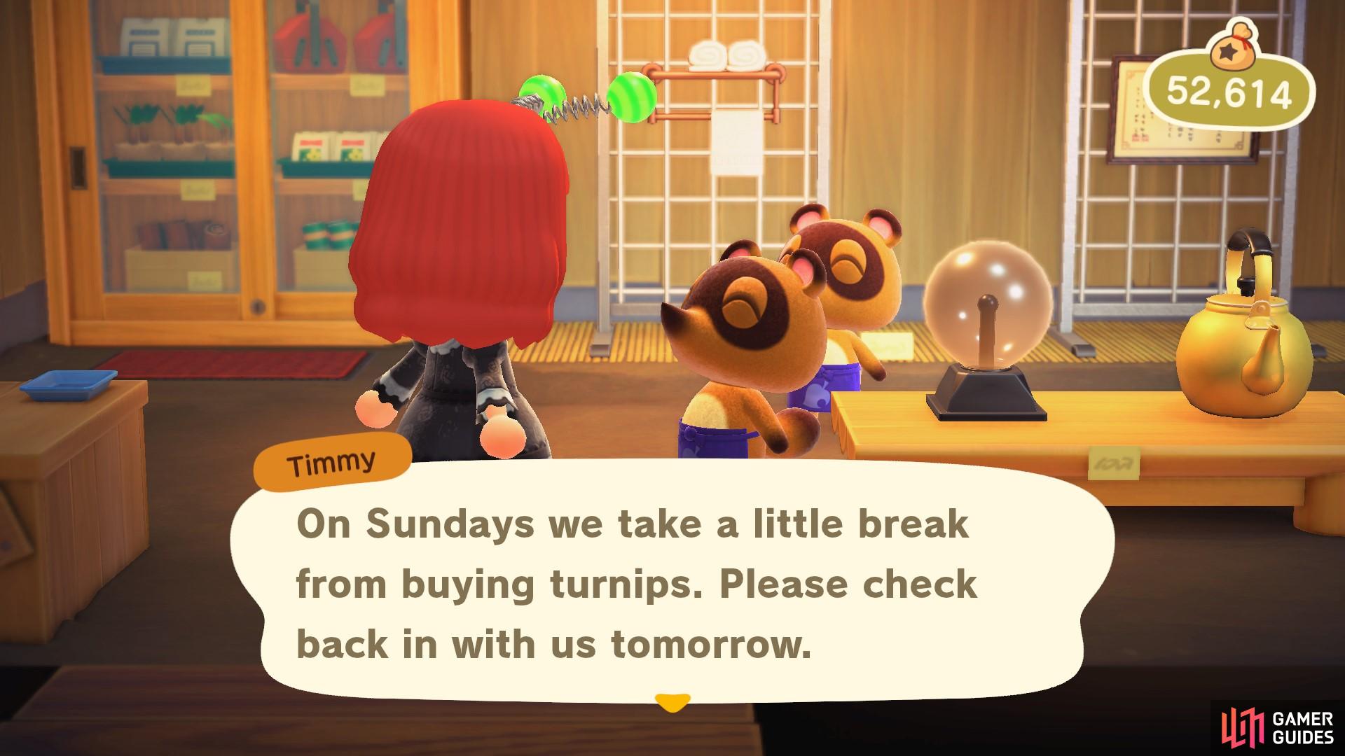 You can’t sell turnips on Sundays. 