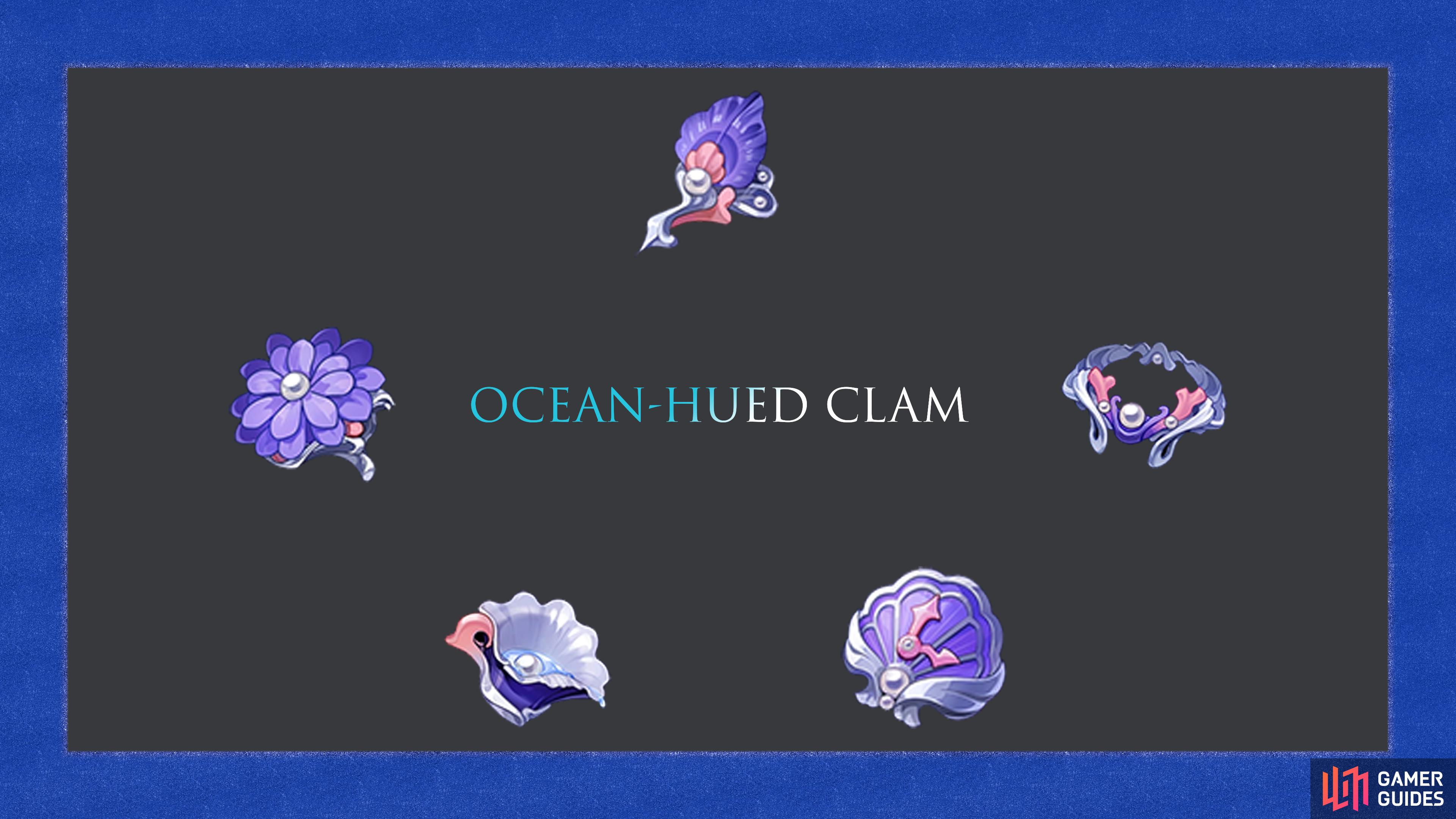 Ocean-Hued Clam Artifact Set.