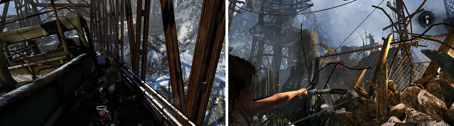 Make sure to get the GPS near the bridge (left) before moving on and dealing with the enemies to your right.
