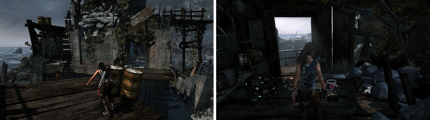 There are two paths, with the right one leading to a relic and the top of the tower.