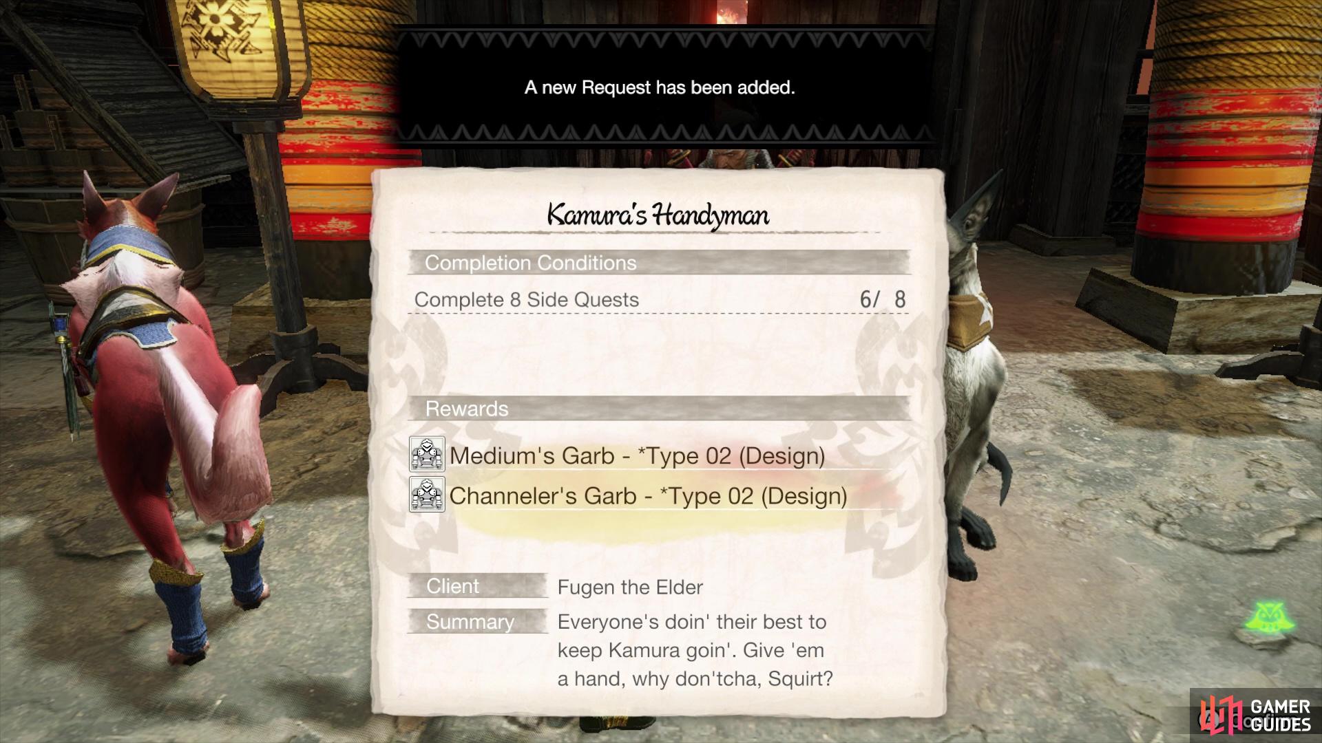 Kamura’s Handyman is given by Fugen the Elder.