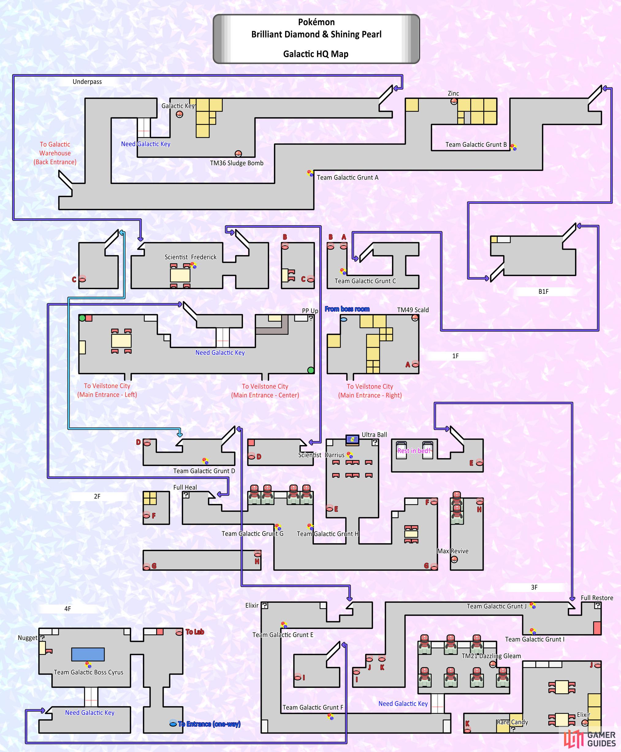 Full map of the Galactic HQ. You’ll probably need it!