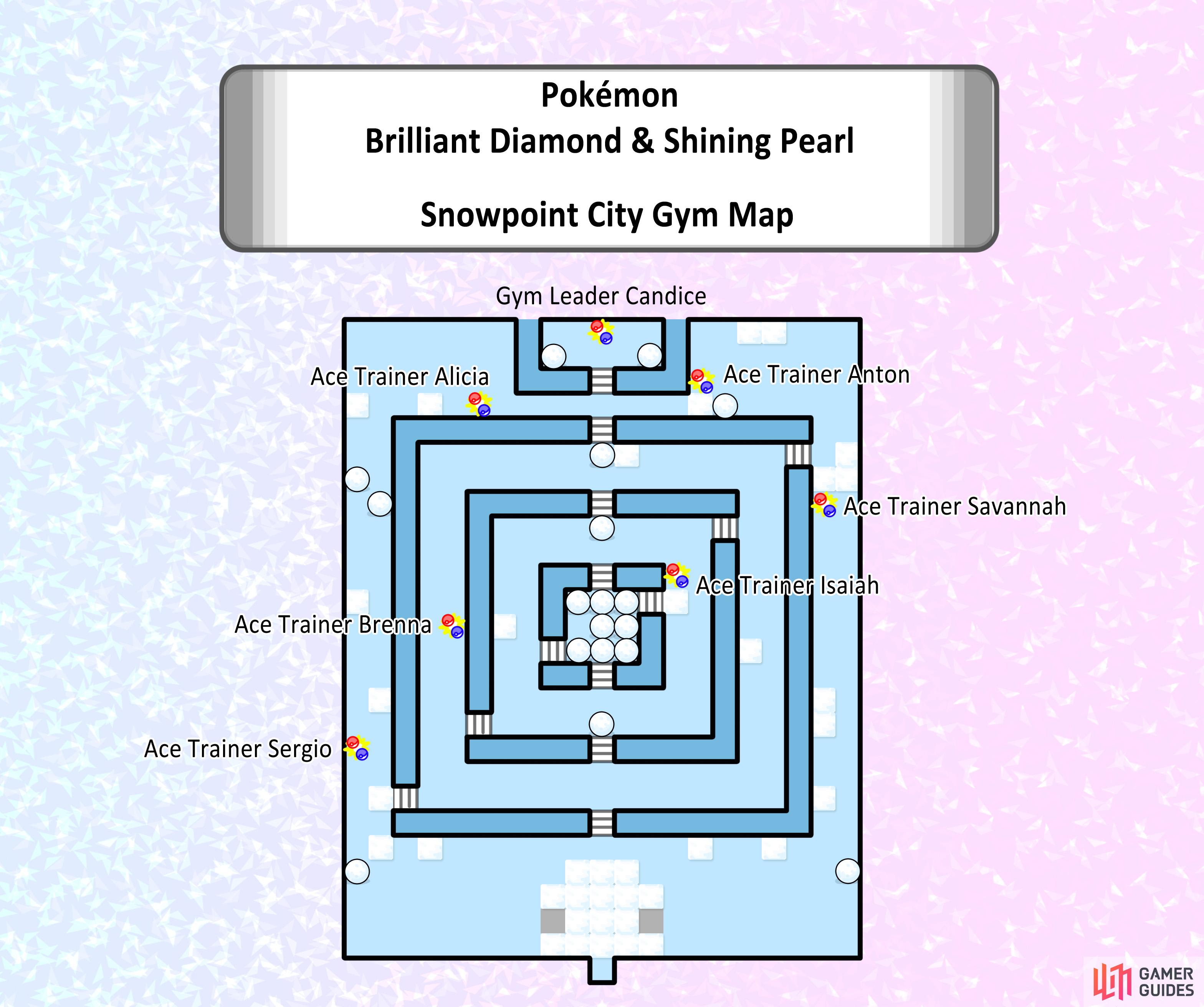 Snowpoint City Gym map.