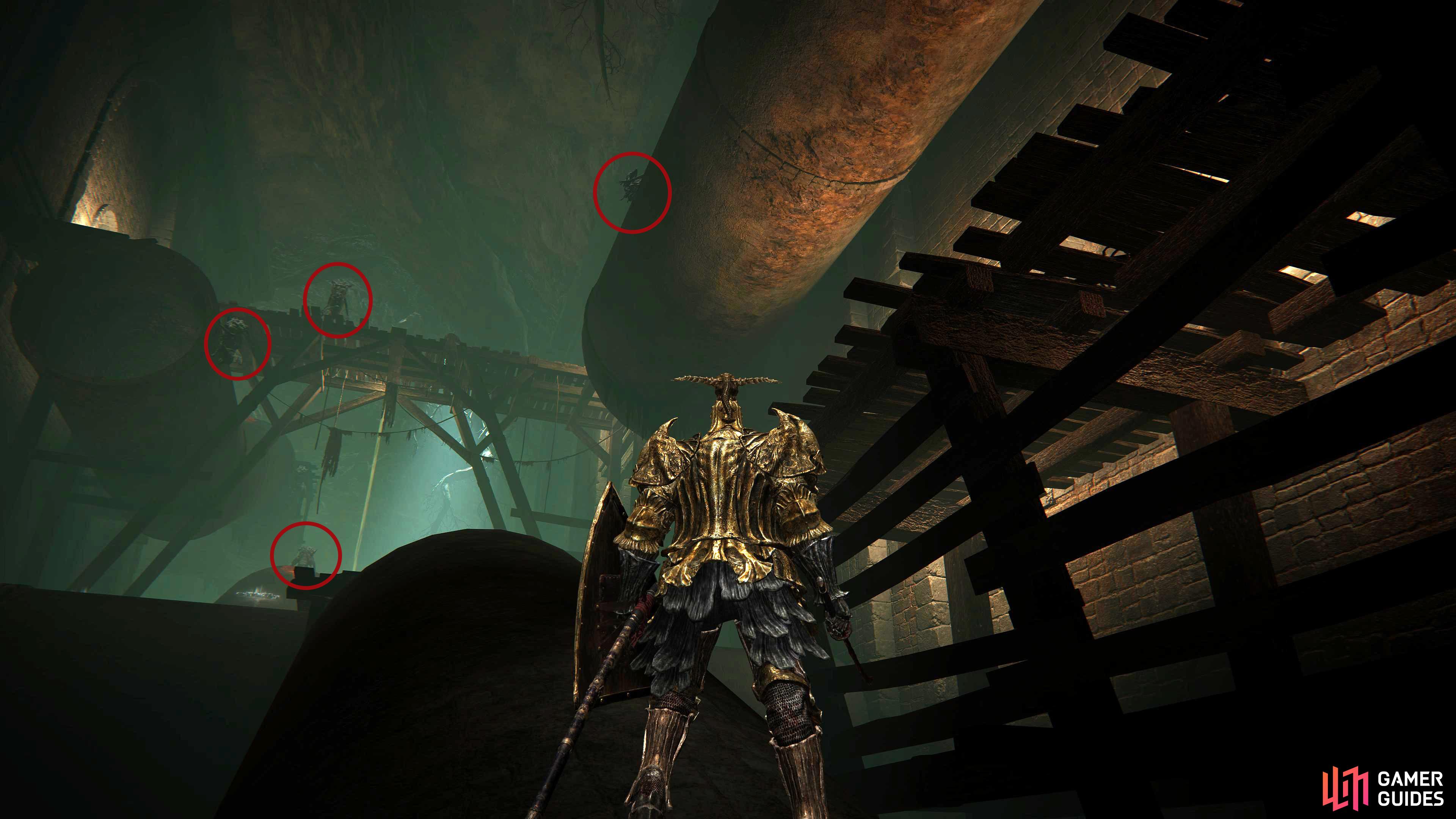 If you ignore the imps hanging on the pipes, you’ll be ambushed by them as they come from behind.