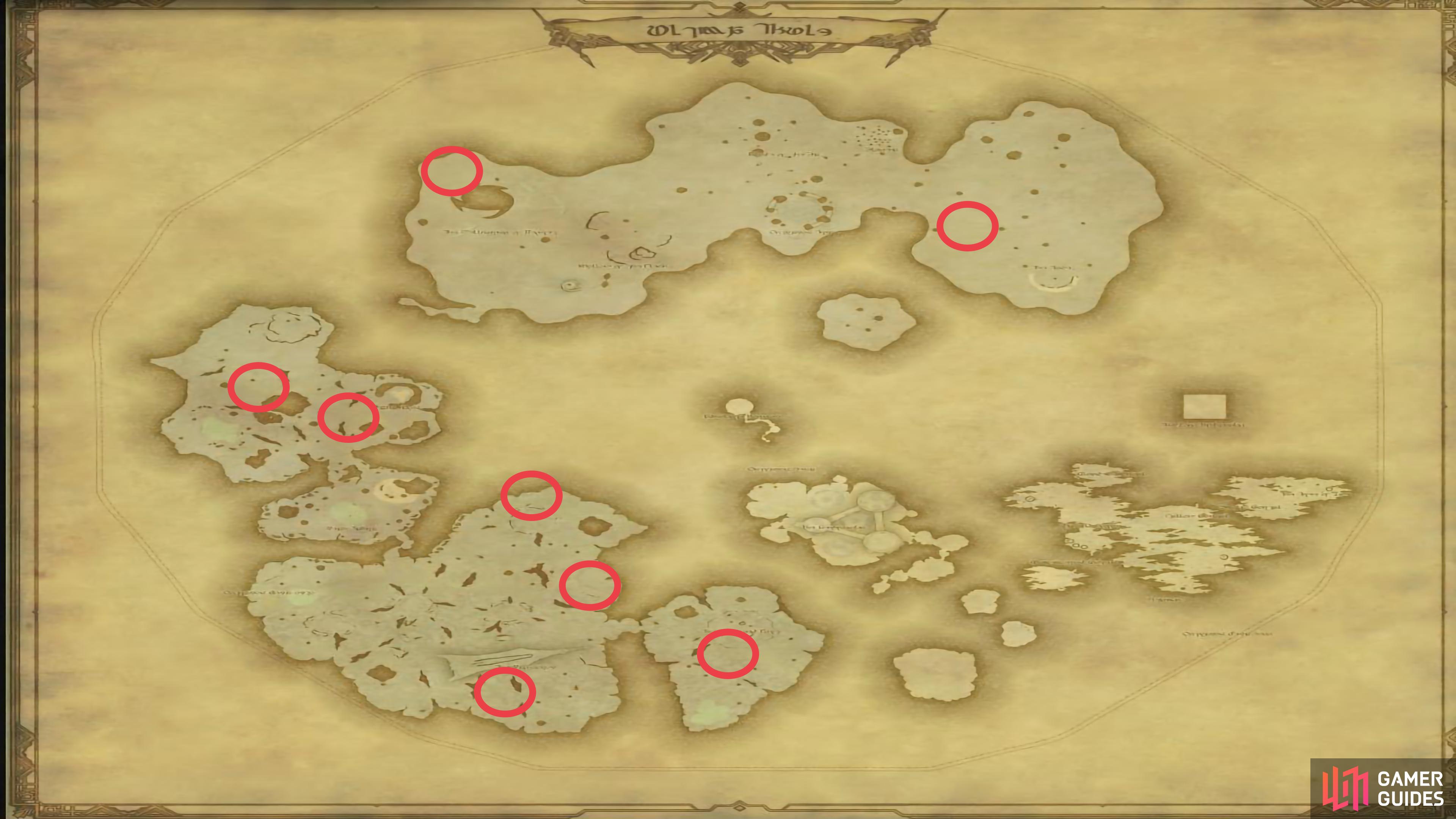 Arch Eta Spawn Locations.