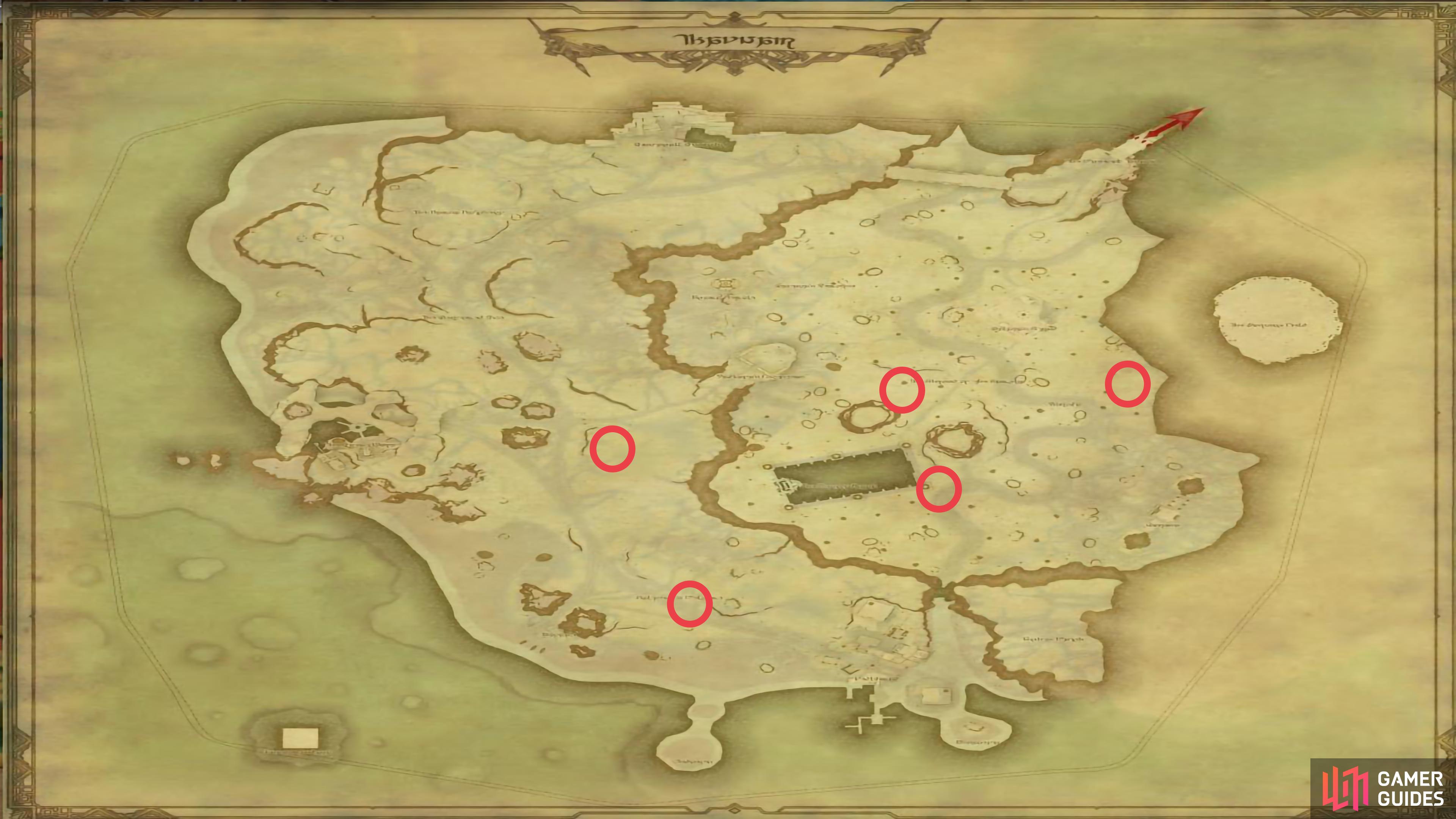 Iravati Spawn Locations.