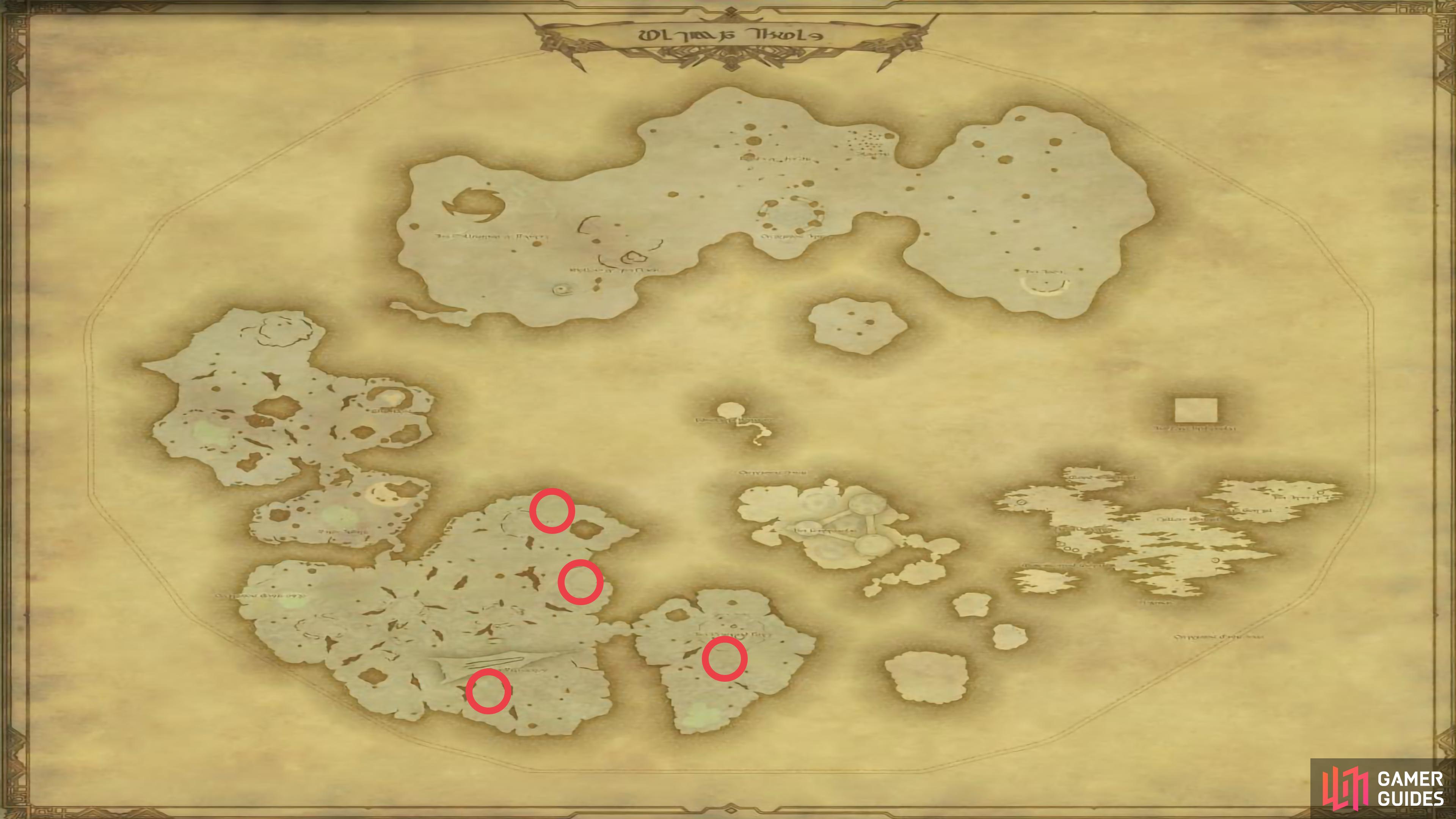 Oskh Rhei Spawn Locations.