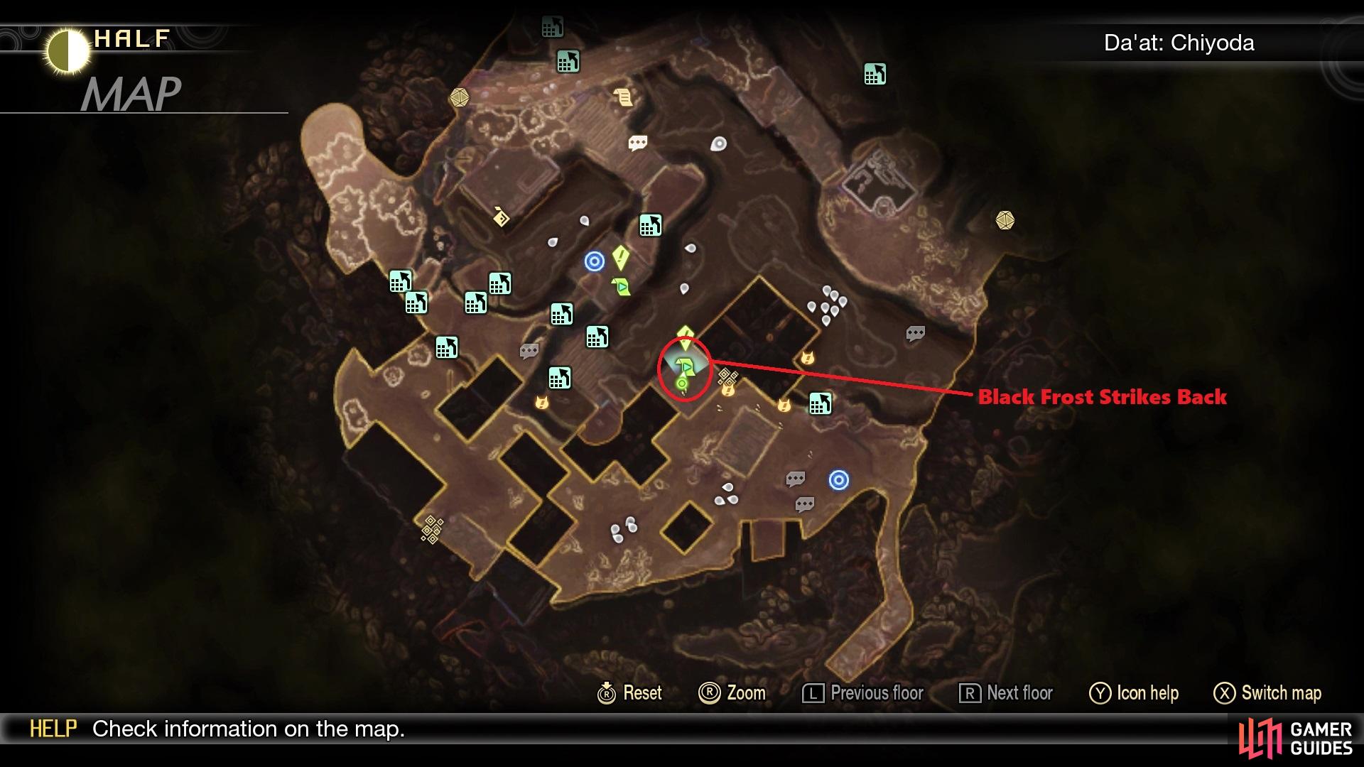 Black Frost’s location to begin the quest