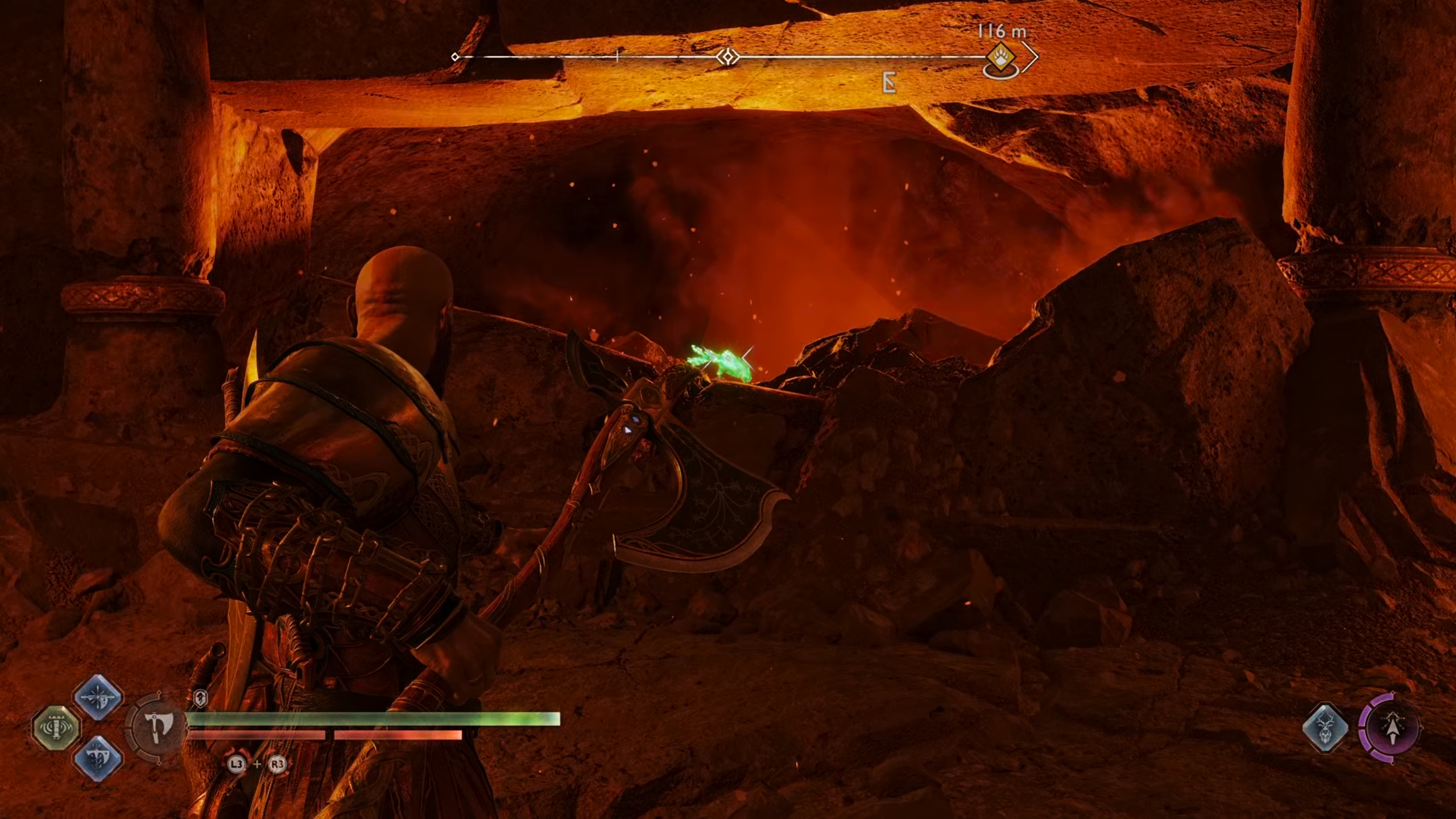 You can see the Odin’s Raven in the same cave where you found the Legendary Chest.