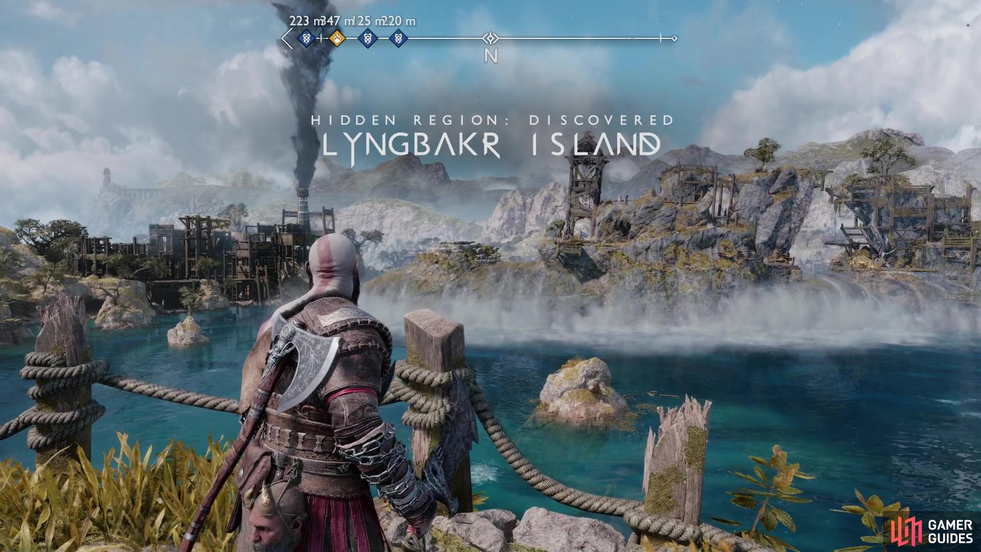 Fetch the Watchtower Key and sound a drum to summon the Lyngbakr - and with it, Lyngbakr Island - from the depths.