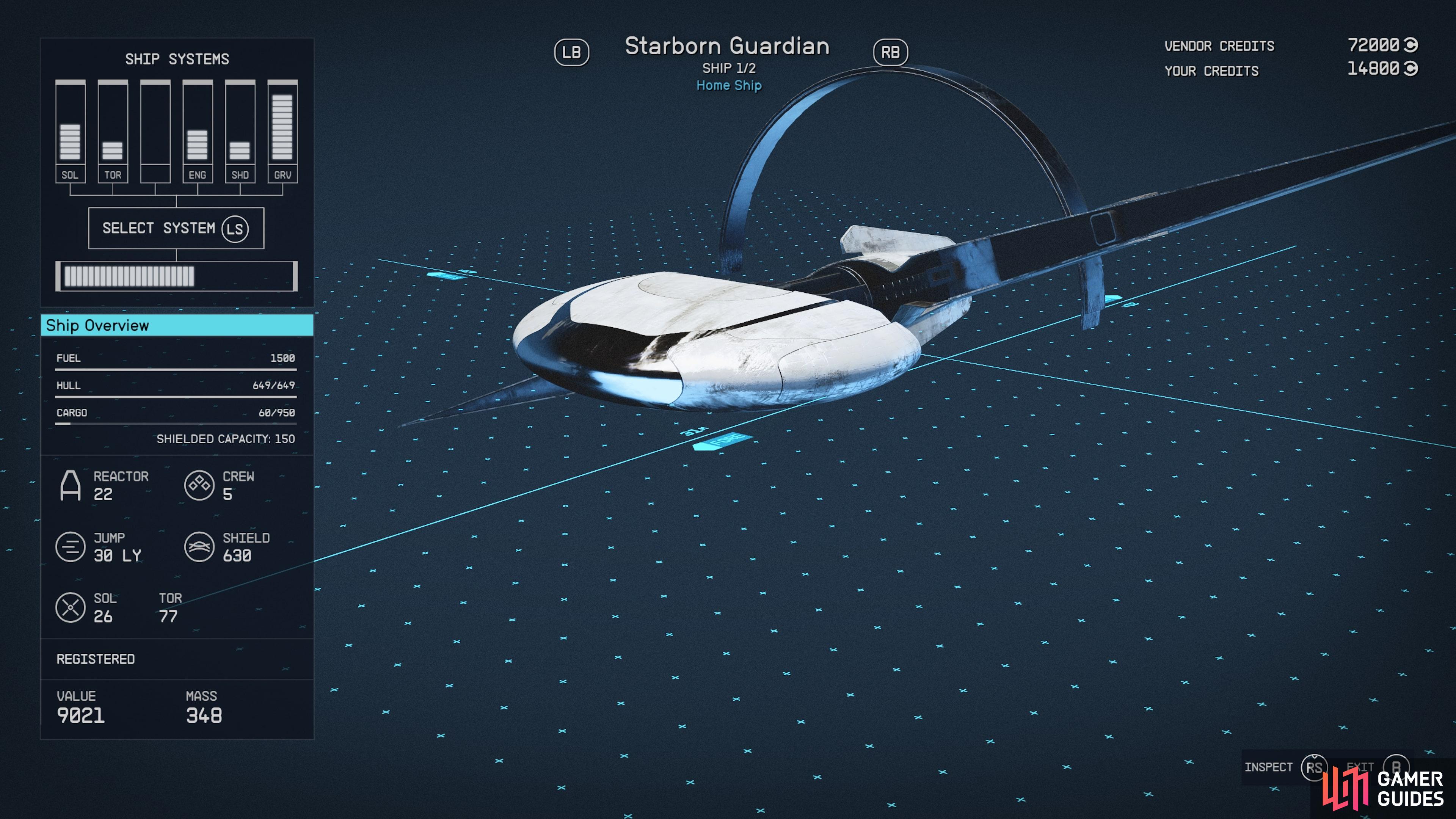 The Starborn Guardian is an ok ship that you get for free after beating Starfield.