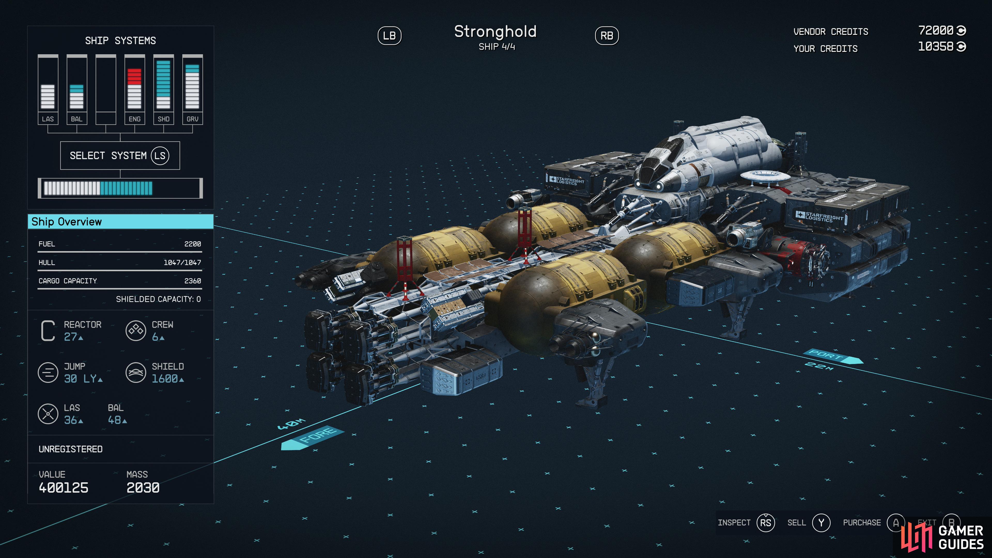 One of the stronger Class C ships, you can add the Stronghold to your fleet by purchasing it from the Ship Services Technician in Akila City.