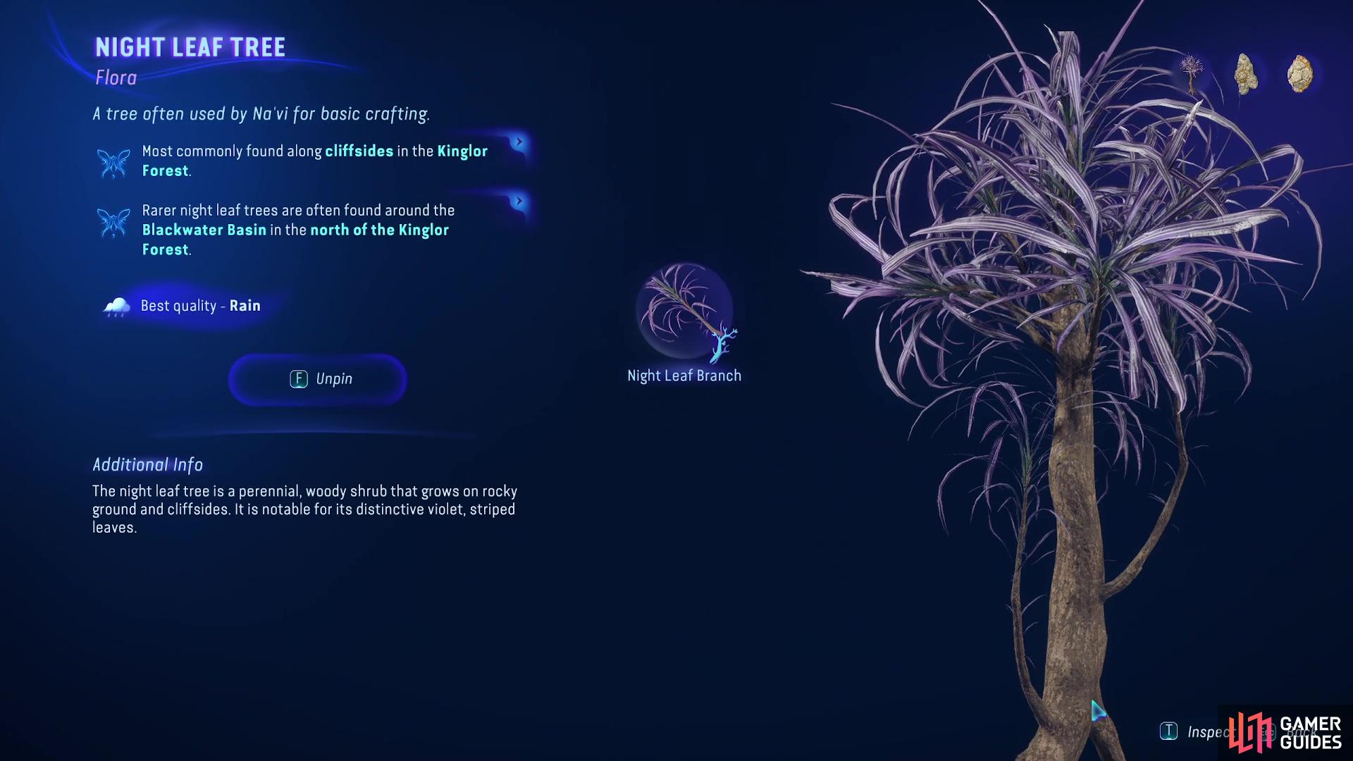 Night Leaf Tree can be used to craft Longbows.