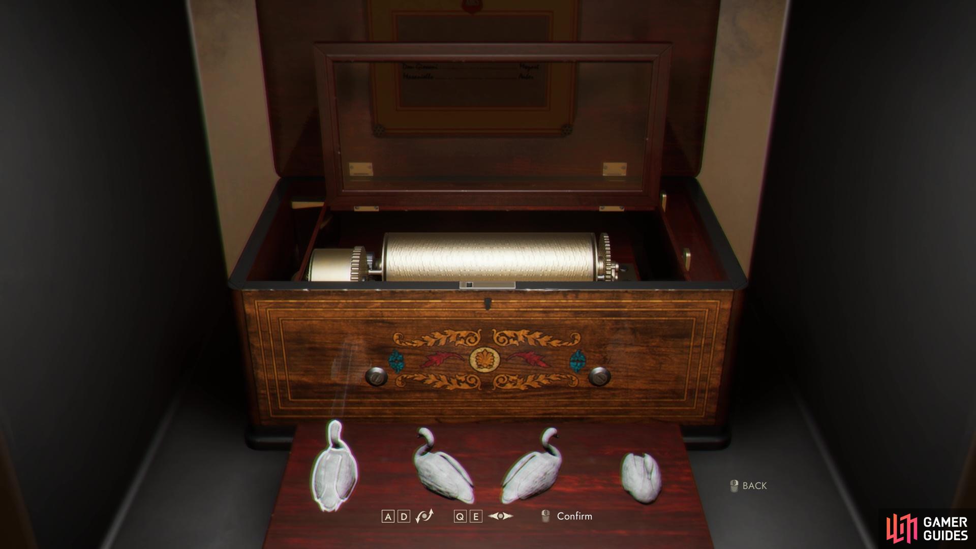 You’ll need to solve the Book puzzle before you can access the Music Box puzzle in Scene 07.