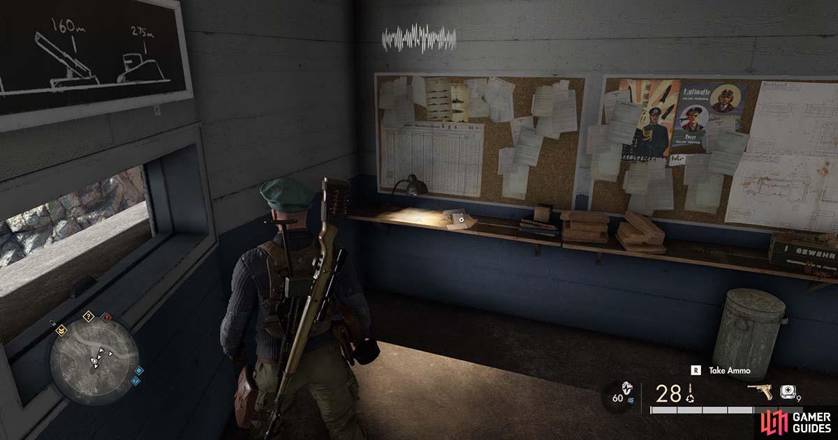 You’ll find the letter on a shelf inside the bunker.