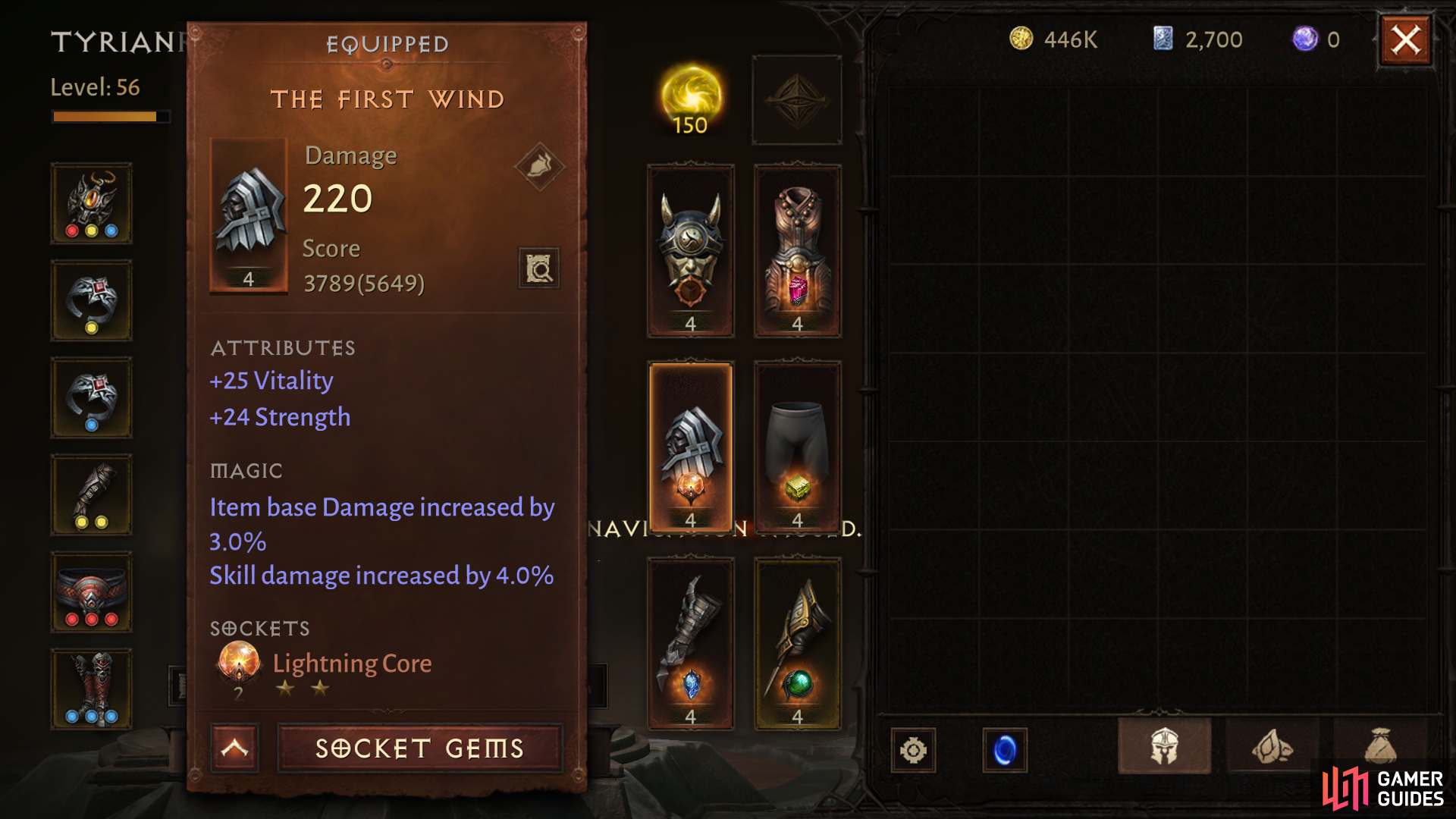 Equipment can spawn with bonuses to various Attributes, including Strength.