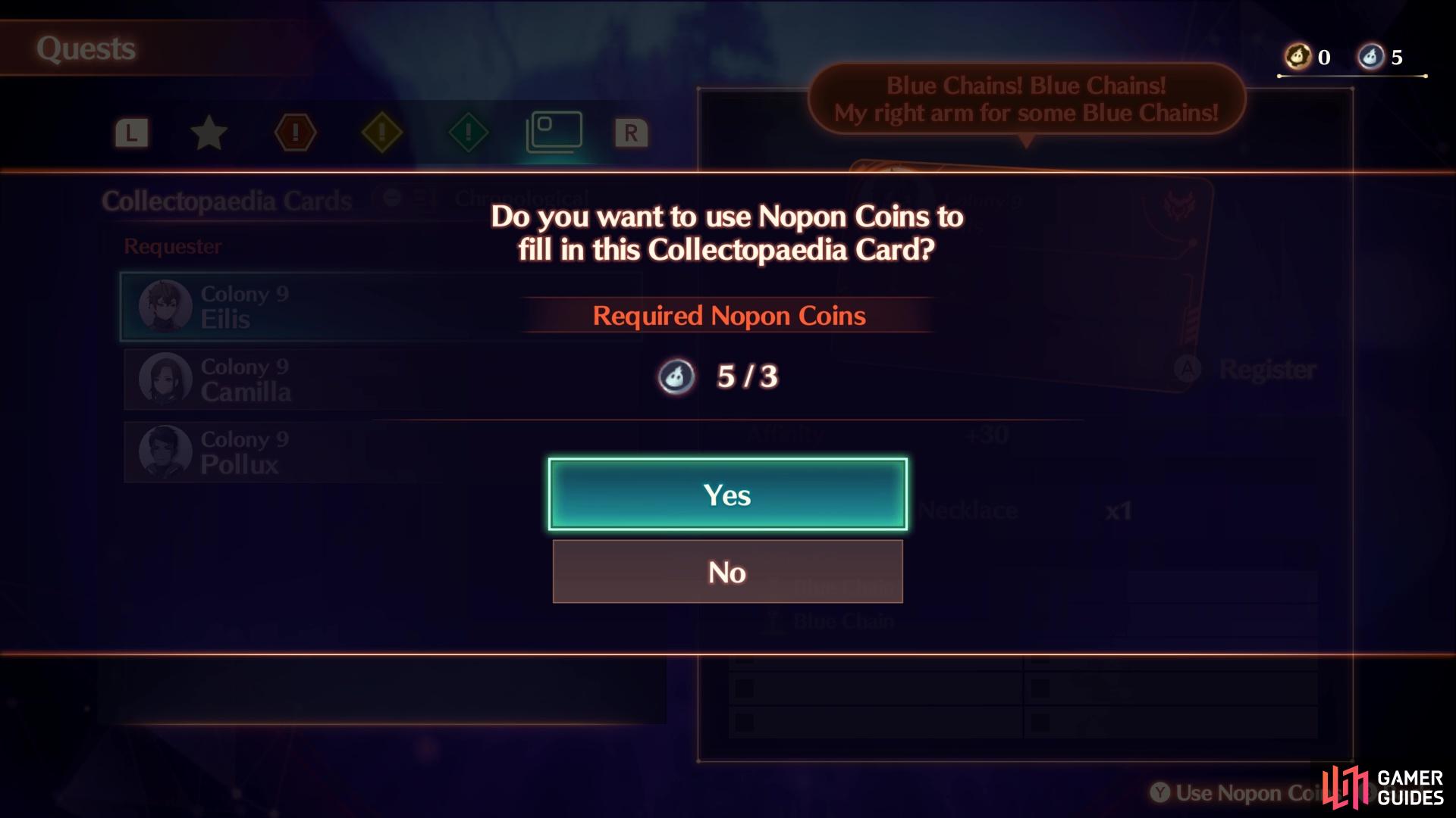 Nopon Coins can be used to complete Collectopaedia Cards if you’re struggling to find specific collectibles!