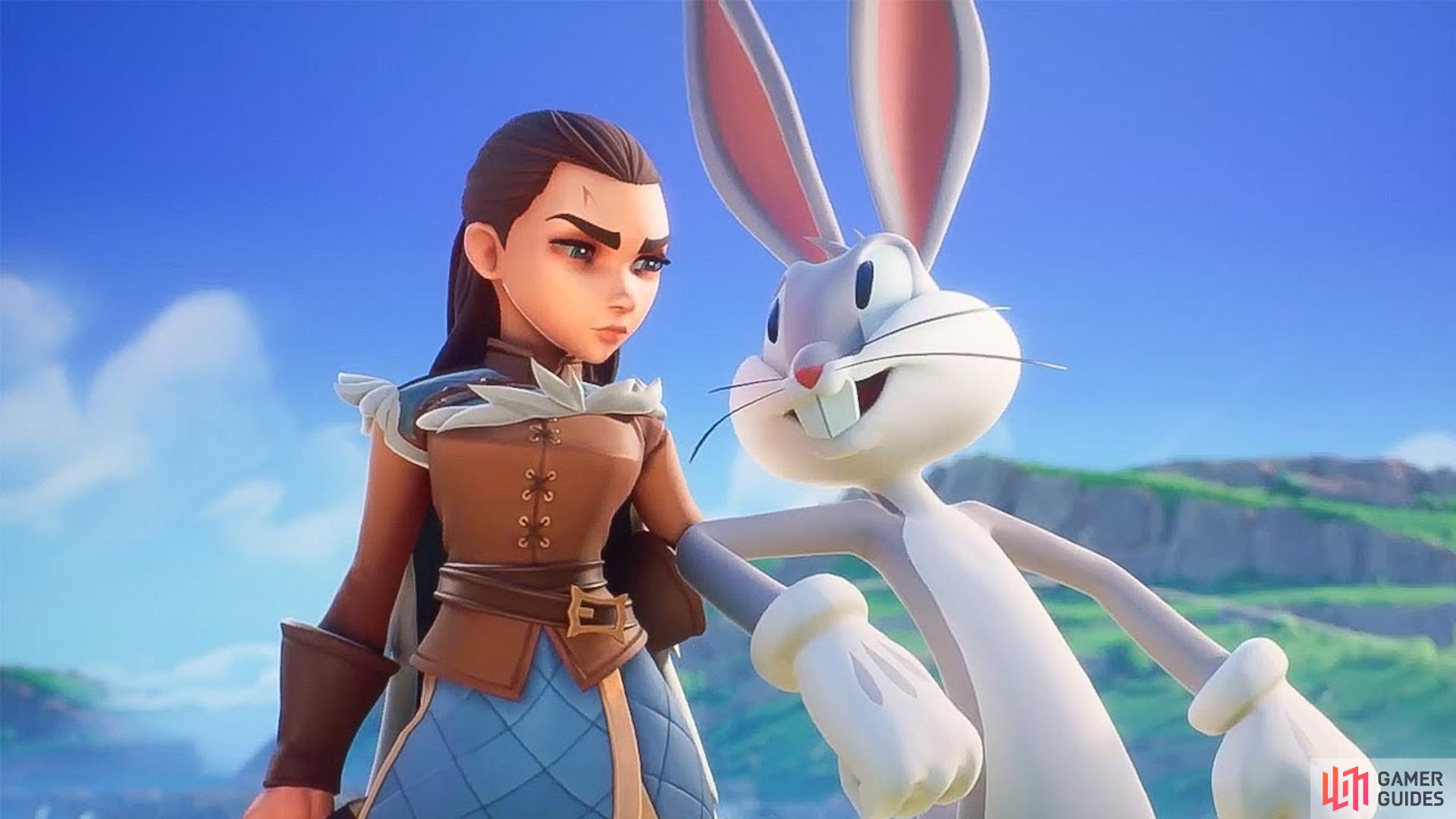 Arya Stark and Bugs Bunny are strong characters in 1v1 and 2v2 Tier Lists. Image via Warner Brothers.
