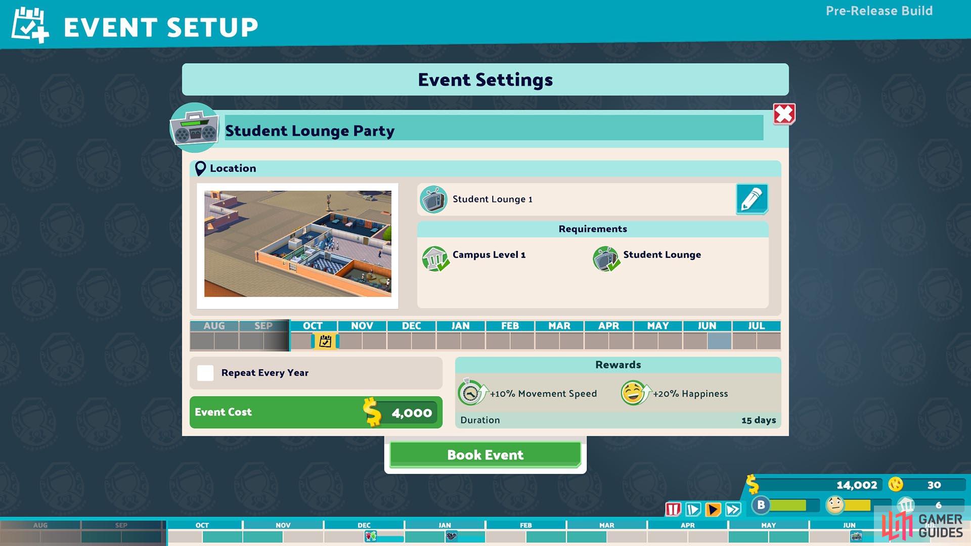 Here you can see what events you have planned throughout your Academic year for your students.