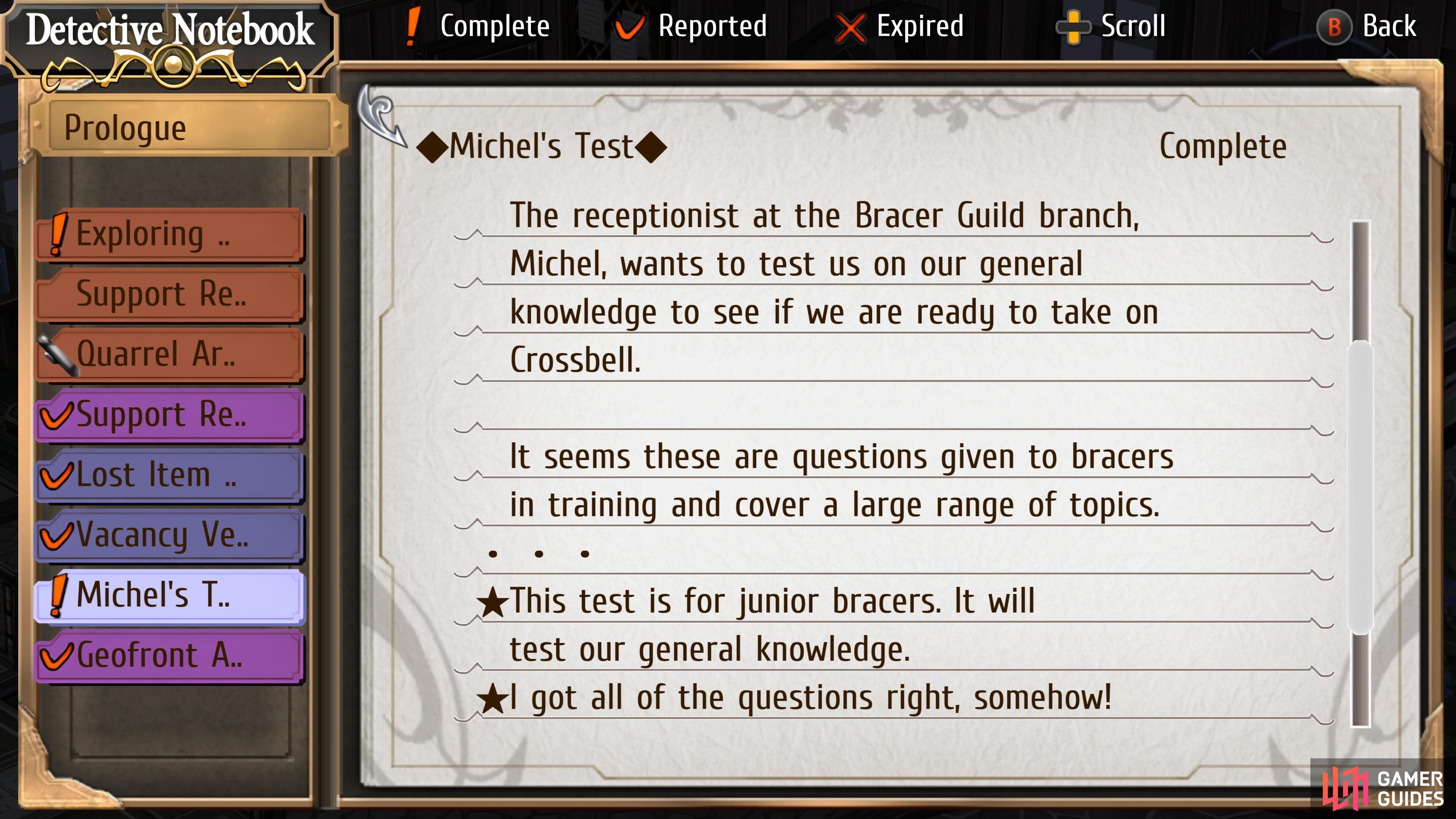 Michel’s Test is a hidden Request and won’t appear on the Orbal Computer to accept, you must seek it out on your own.