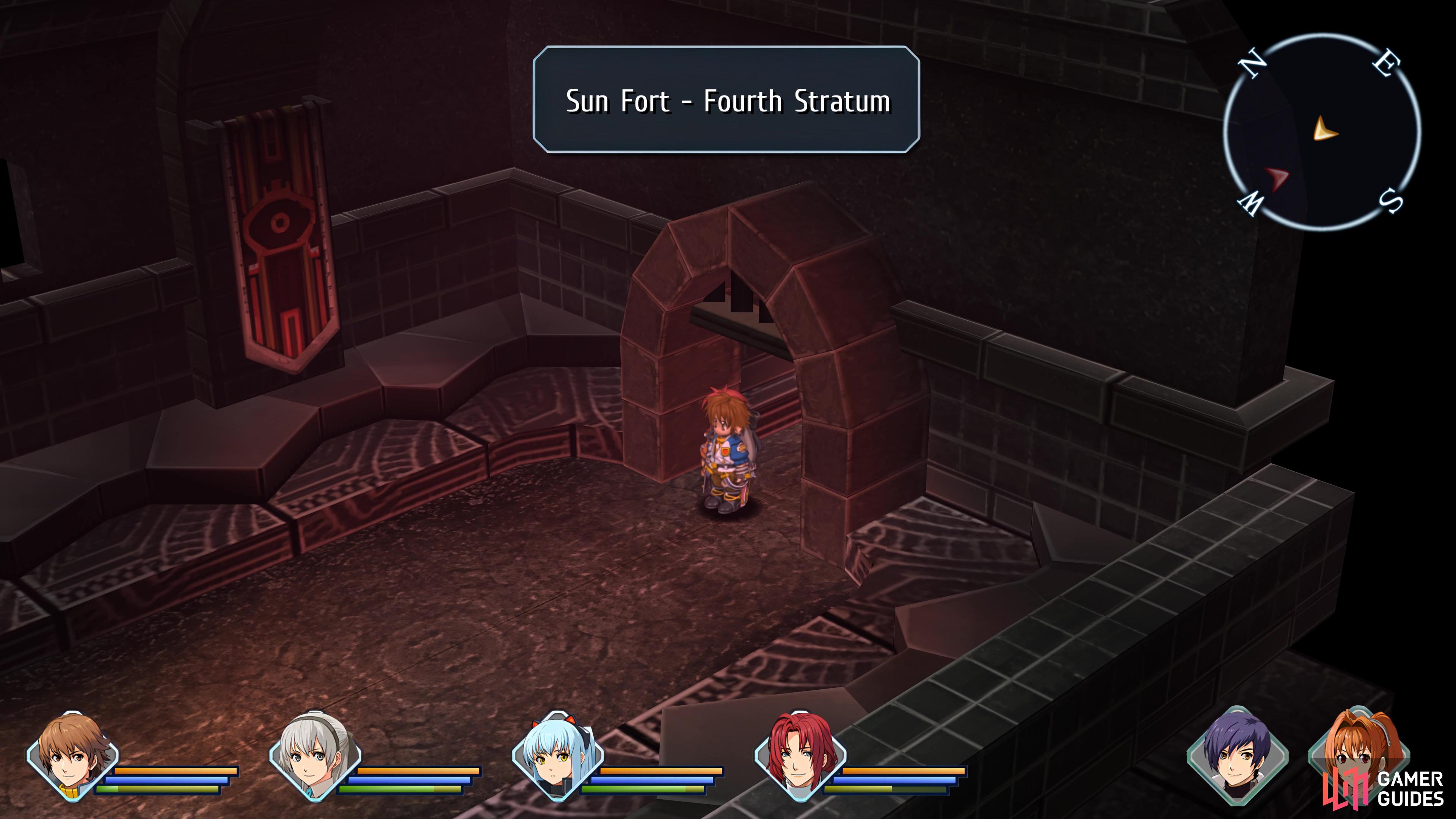 The fourth stratum is the final area of the Sun Fort.