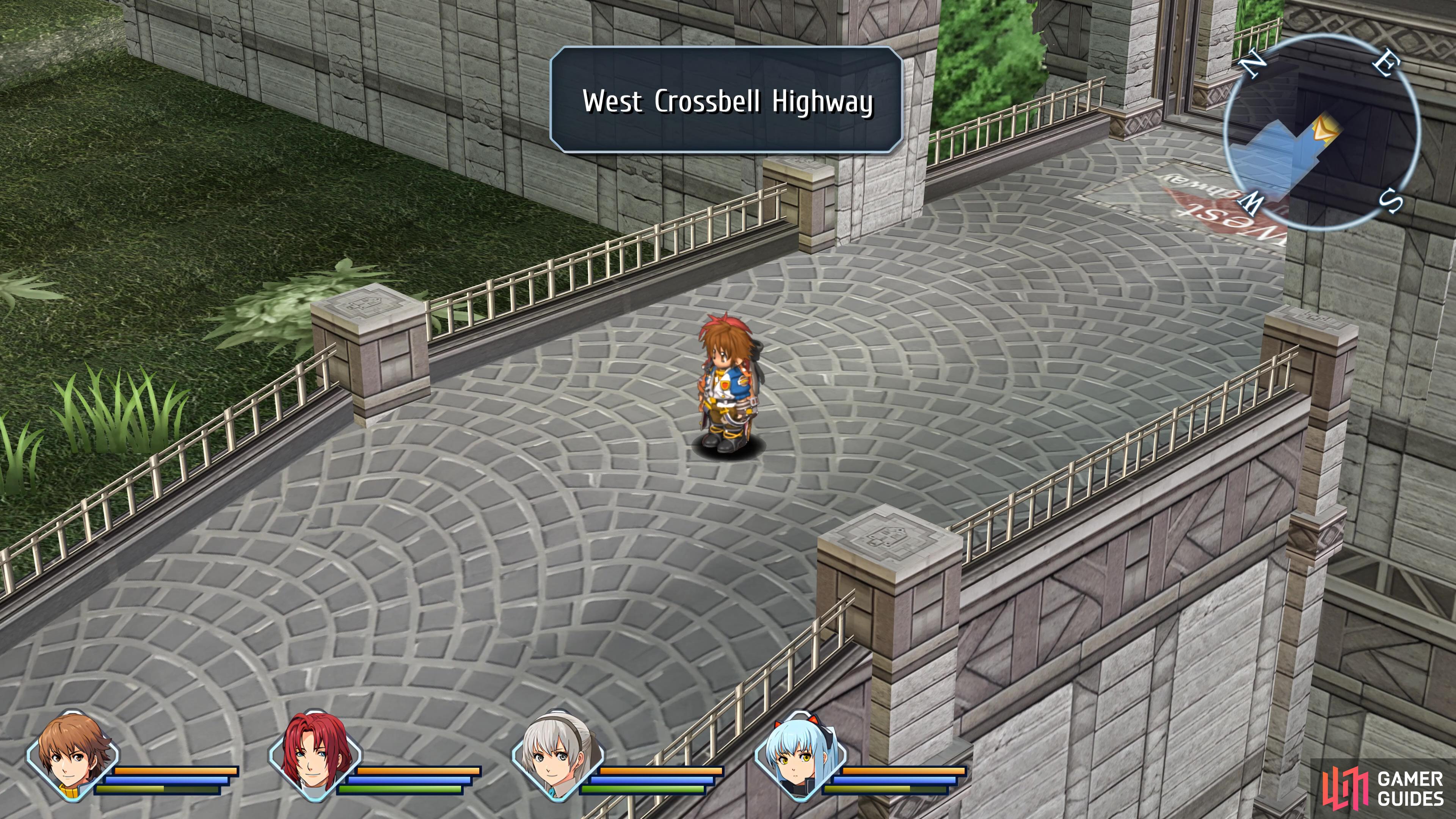 You first gain access to West Crossbell Highway during Chapter 2 Day 1.