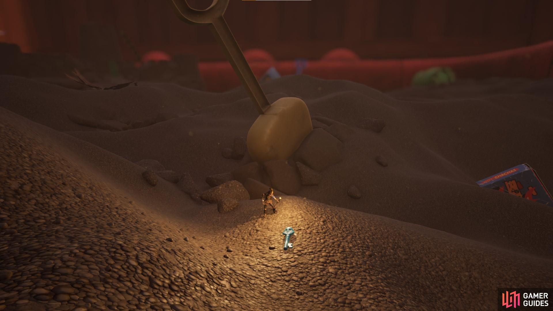 Players can find the Melted Moat Key in this buried treasure spot near the Spade.