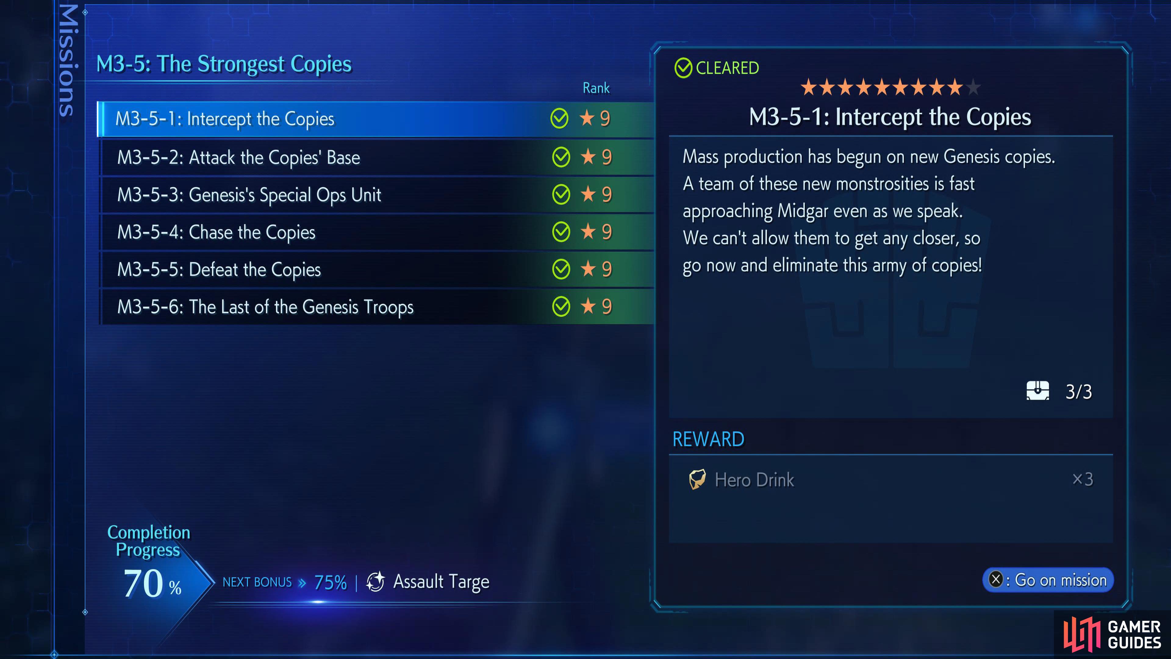 You’ll need to complete the previous categories to unlock this set of missions.