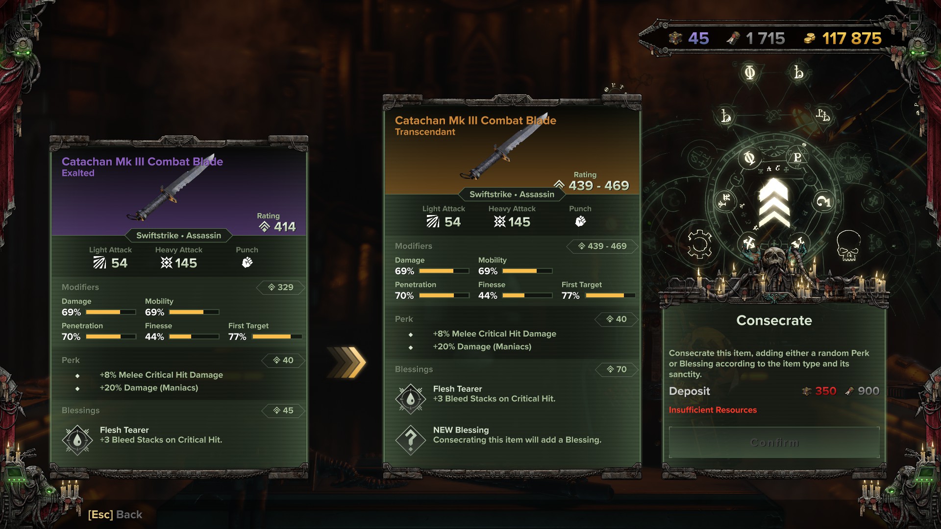 Here is an example of how crafting items can improve the weapon’s rating in various ways..