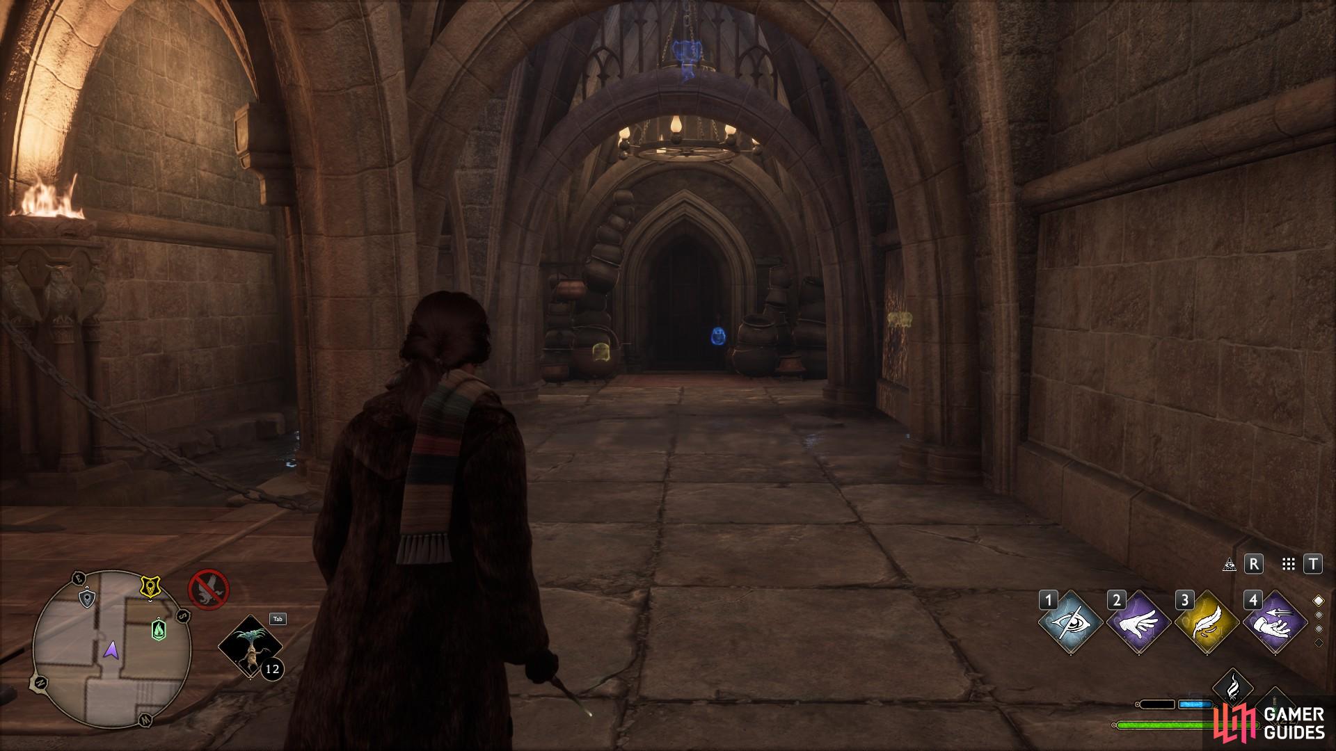 Head into the dungeons via the Bell Tower stairs to find the potions room.