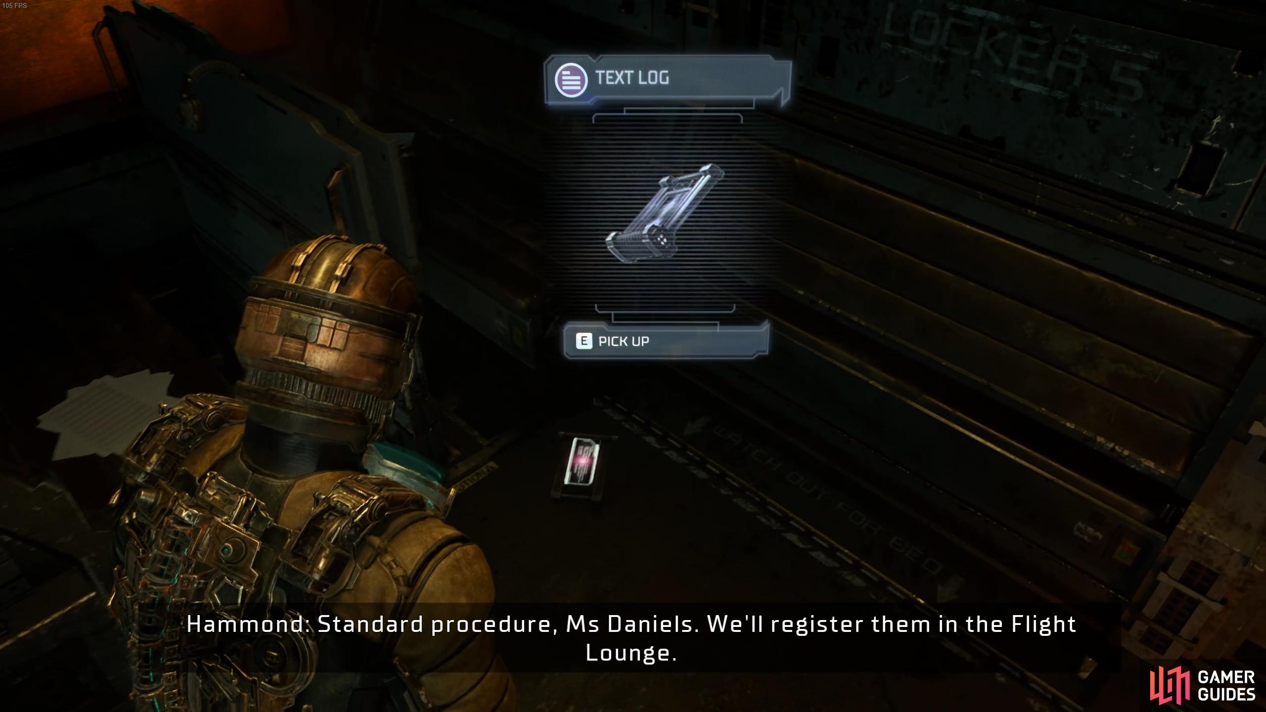 You’ll find the Background Request log inside the USG Kellion ship, where you start the chapter.