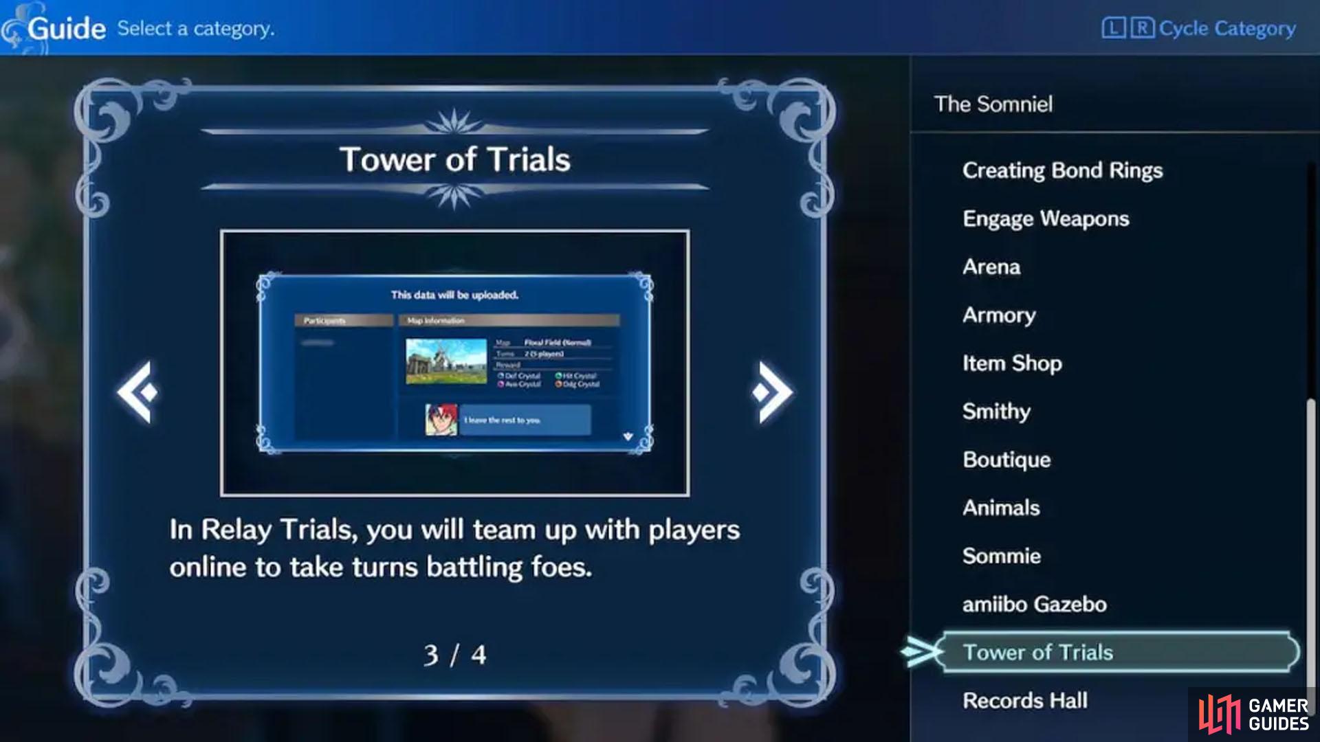 !Fire Emblem Engage Relay Trials in-game description