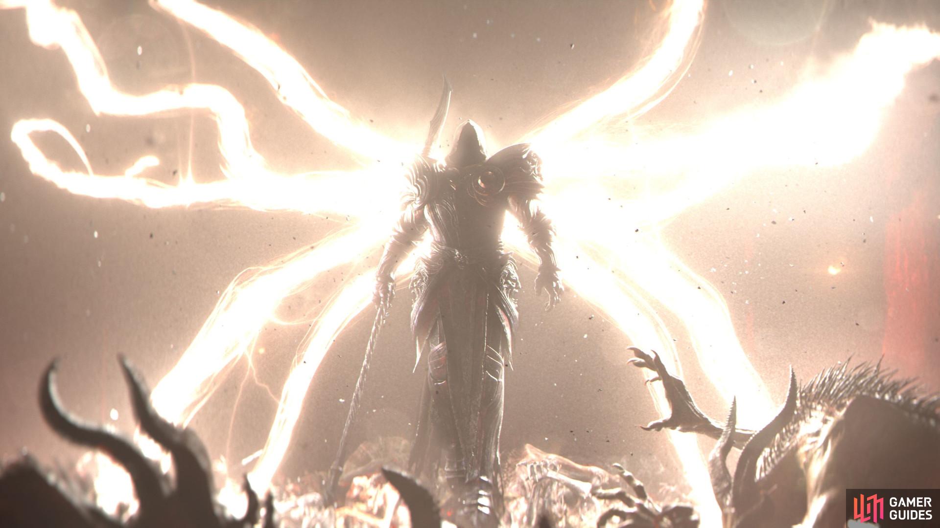 Tyrael will turn the Diablo 4 preload servers online on March 16 for preorders, and March 22 for open beta demons. Image via Blizzard Entertainment.