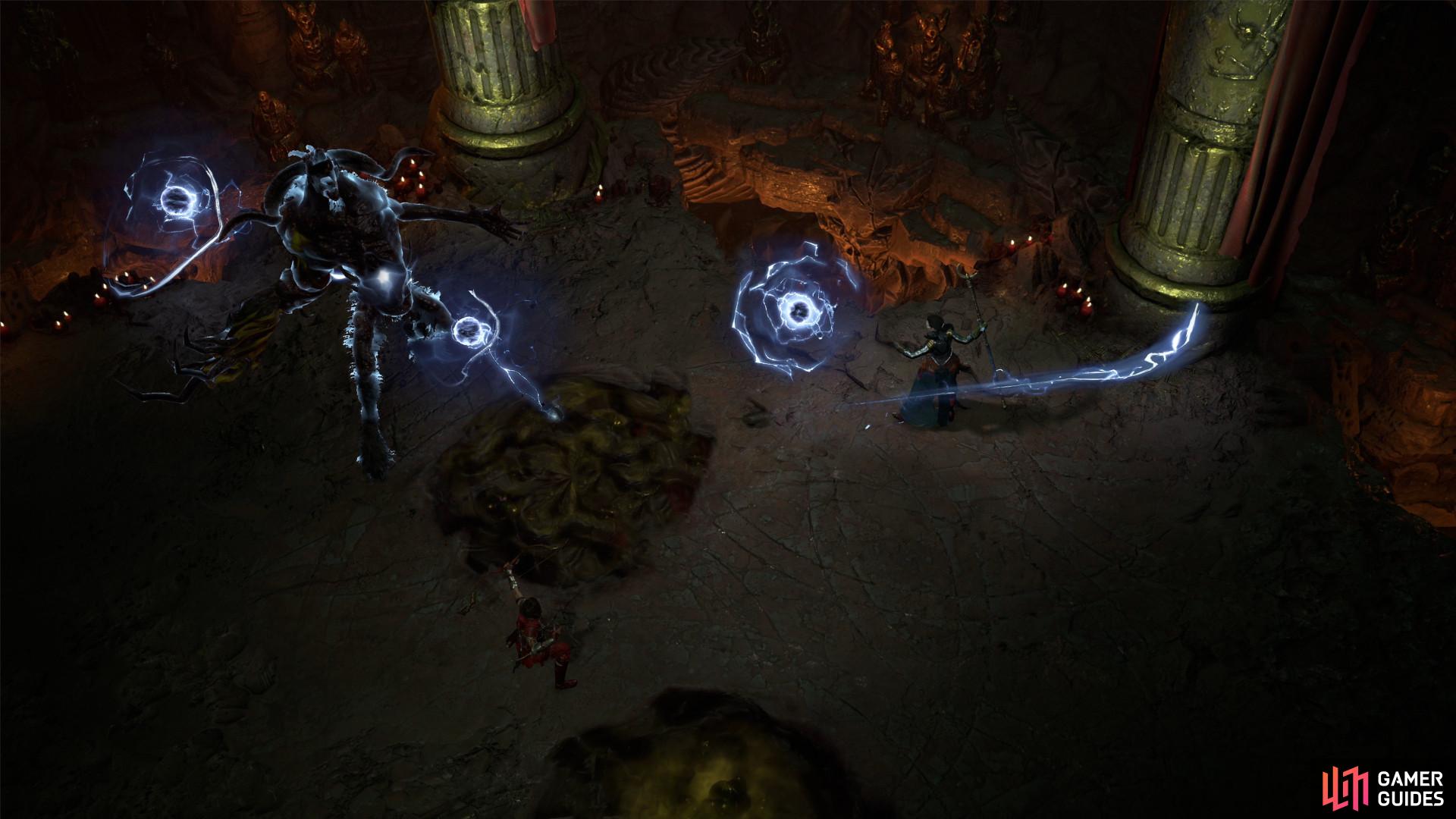 The Lightning Build relies on procs of energy to deal burst, AOE and crit-improving damage. Image via Blizzard Entertainment.